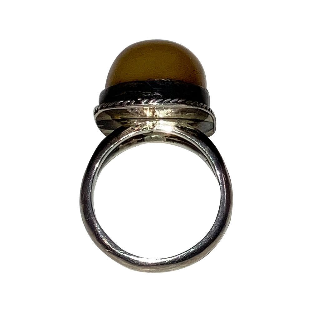 Designer Mexican Sterling Amber Ring Size ONE SIZE - 5 Thumbnail