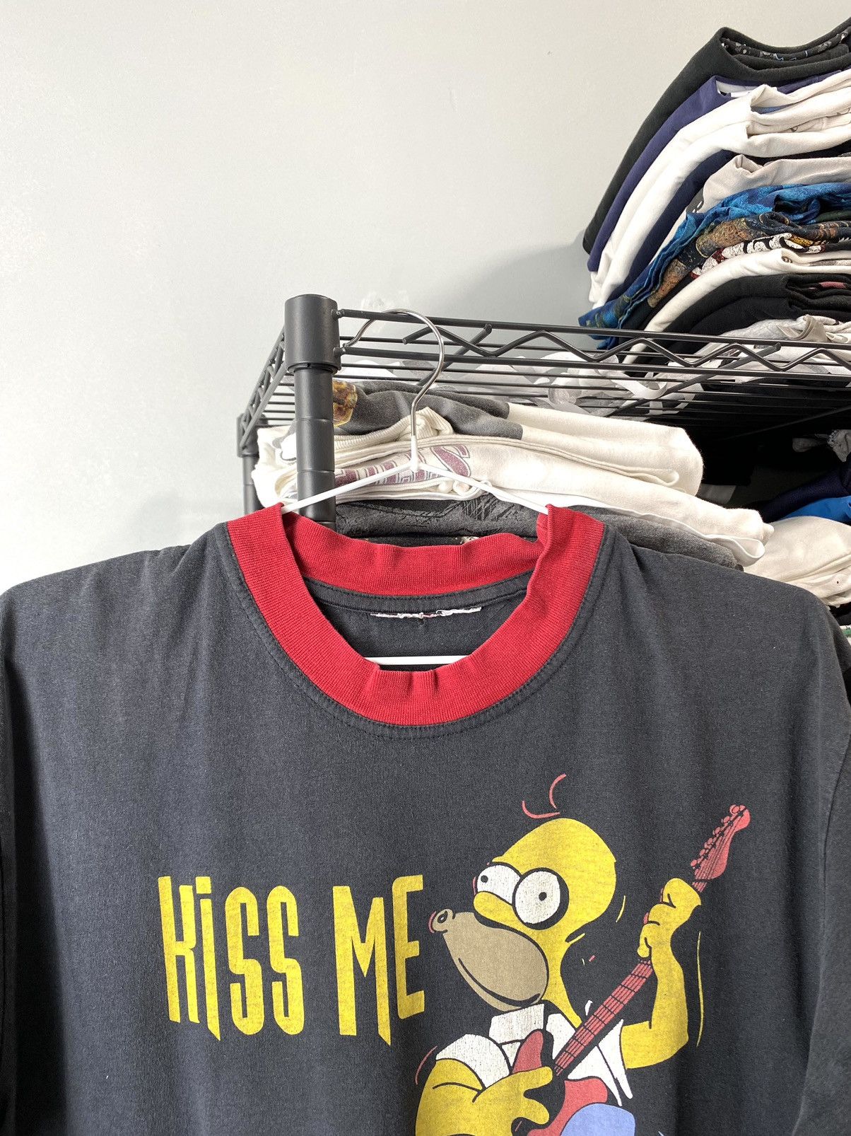 The Simpsons 90’s Vintage Kiss Me I’m A Rockstar Simpsons T Shirt Size US L / EU 52-54 / 3 - 2 Thumbnail