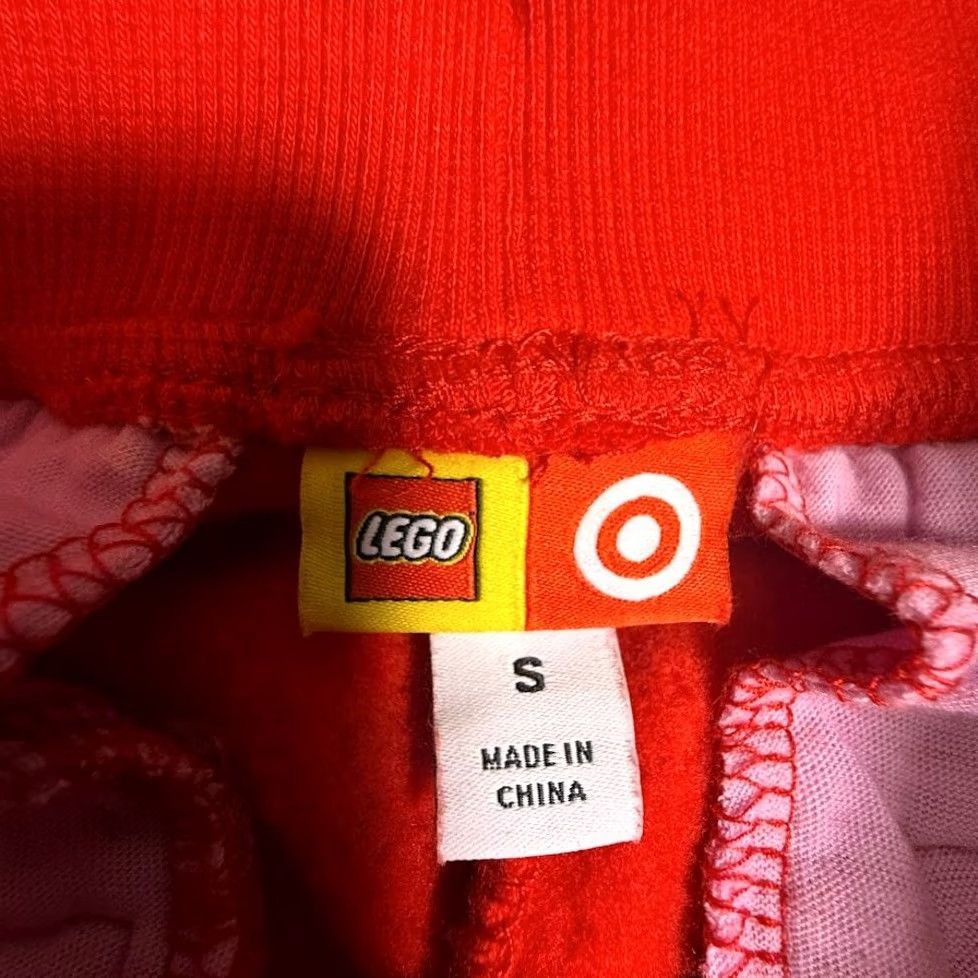 LEGO LEGO x Target Jogger Sweatpants Womens Small Red Orange Side Stripe Lounge Pants Size 28" / US 6 / IT 42 - 3 Thumbnail