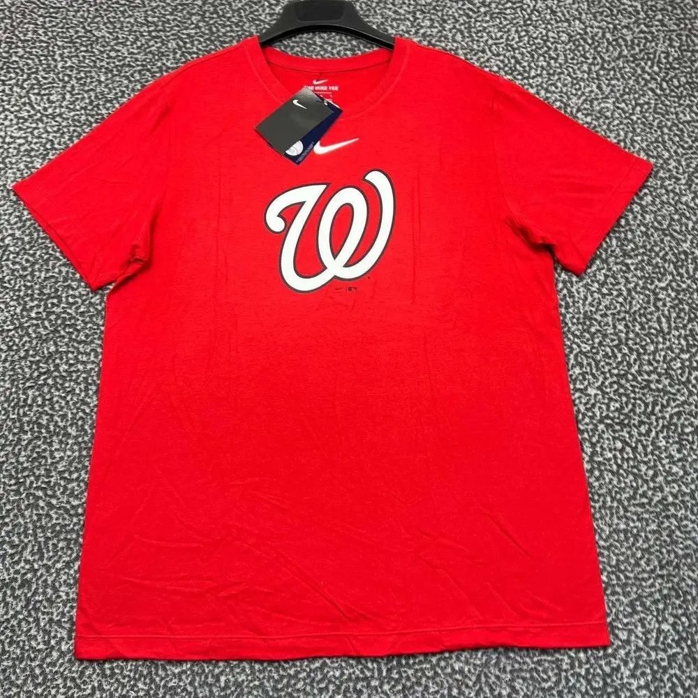 Nike Nike Shirt Men Large Washington Nationals Crew Neck Cotton L Size US L / EU 52-54 / 3 - 1 Thumbnail