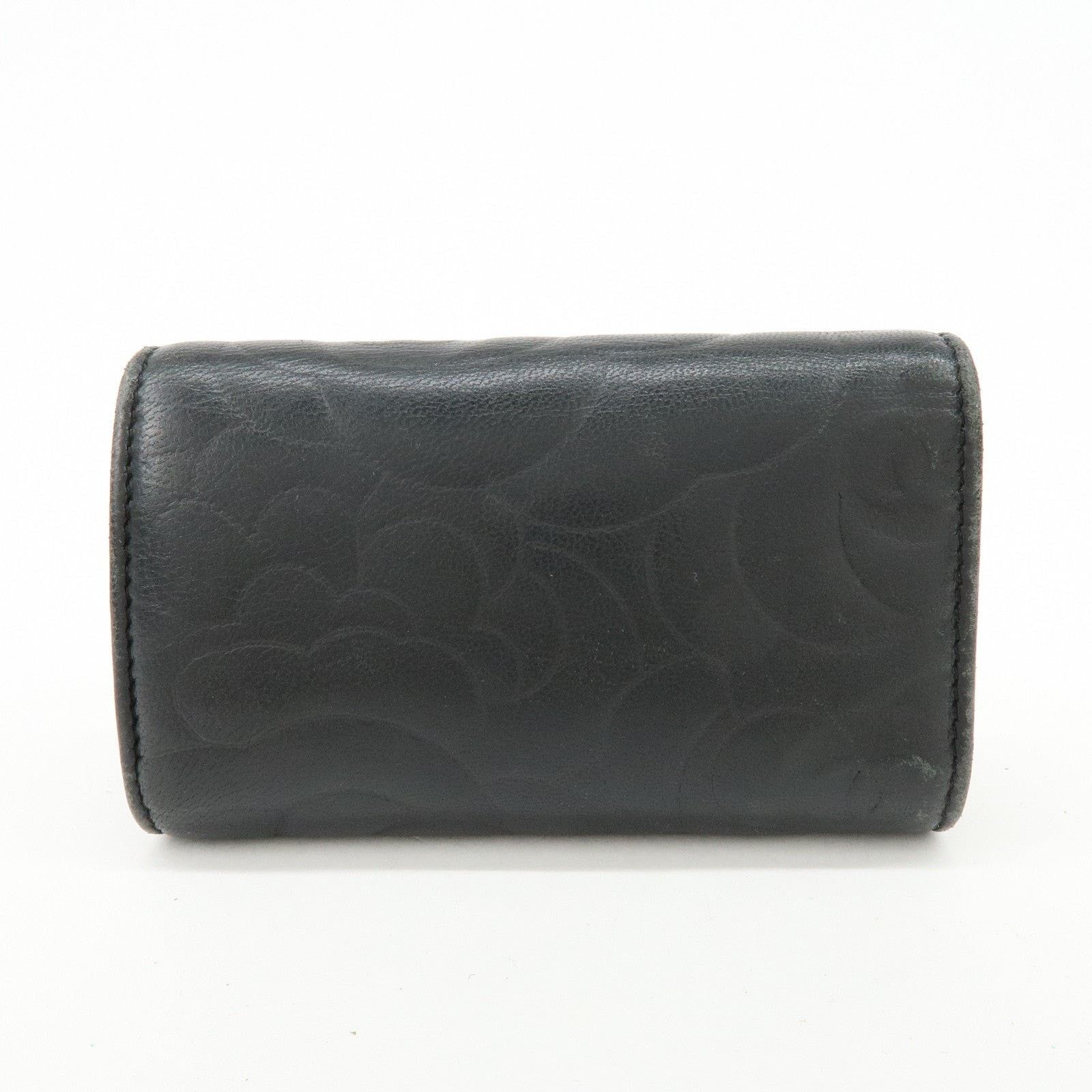 Chanel Chanel Camelia Lambskin Key Holder Black Size ONE SIZE - 2 Thumbnail