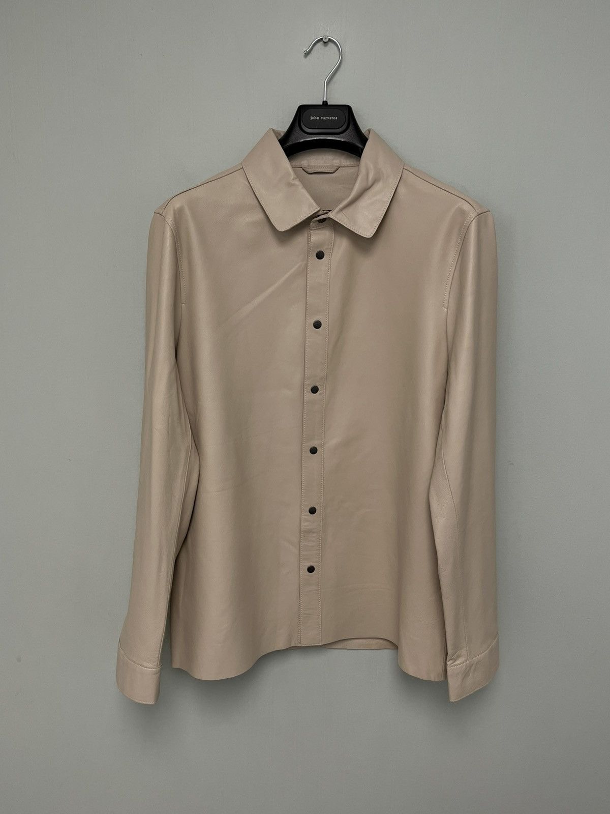 John Varvatos Leather Snap Front Shirt Jacket Size EU 54 USA 44 Size US L / EU 52-54 / 3 - 8 Thumbnail