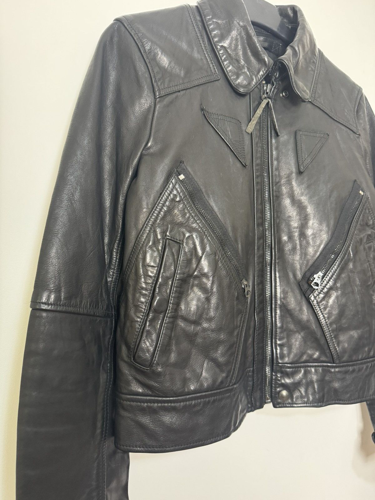 Polo Ralph Lauren × Ralph Lauren Polo Ralph Lauren Leather bomber jacket Moto Racing Biker Size M / US 6-8 / IT 42-44 - 19 Thumbnail