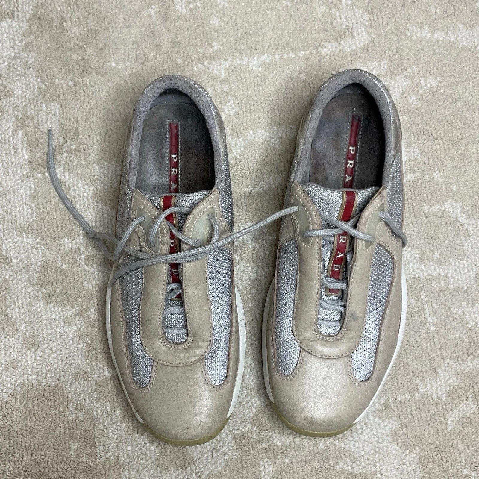 Prada Prada America's Cup Sneakers Leather Mesh Low Top Size US 6 / IT 36 - 11 Thumbnail
