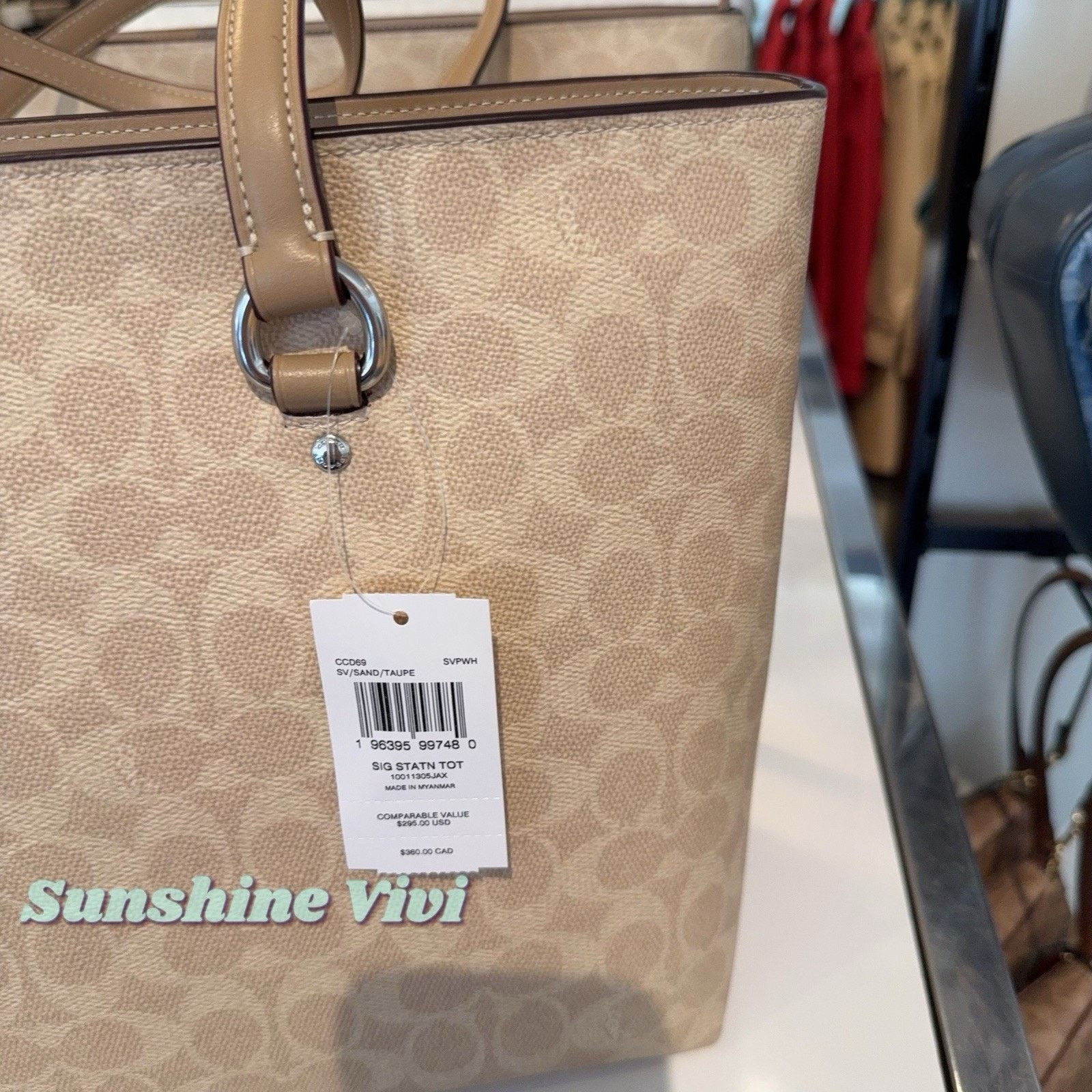Coach NWT Bundle Coach Swagger Chain CBK40 CCD69 Station Tote Bag Size ONE SIZE - 10 Thumbnail