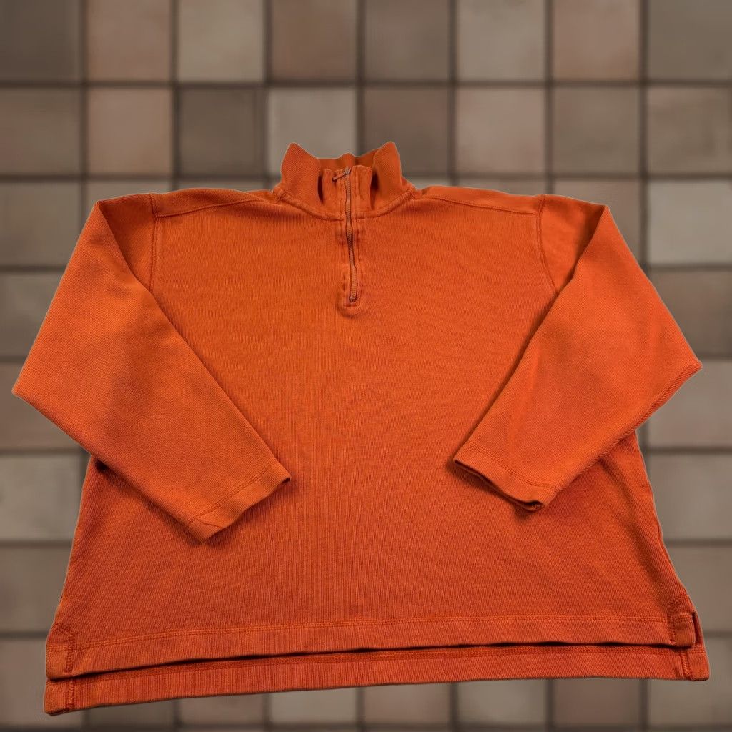 J.Crew VINTAGE J.CREW Oarsman Sweater Mens Small Orange 1/4 Zip Pullover Casual 90s Mens Size US S / EU 44-46 / 1 - 1 Thumbnail