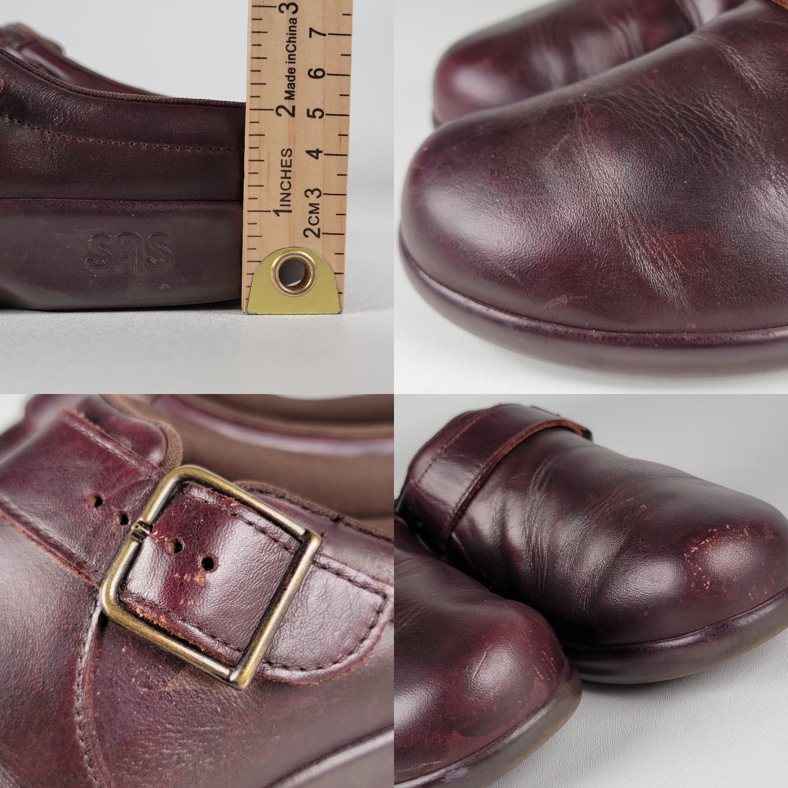 SAS SAS Tripad Comfort Women's Slip On Clogs Mules Brown Leather Buckle 7.5 M Shoes Casual Comfort Modern Classic Travel Workwear Size ONE SIZE - 8 Thumbnail