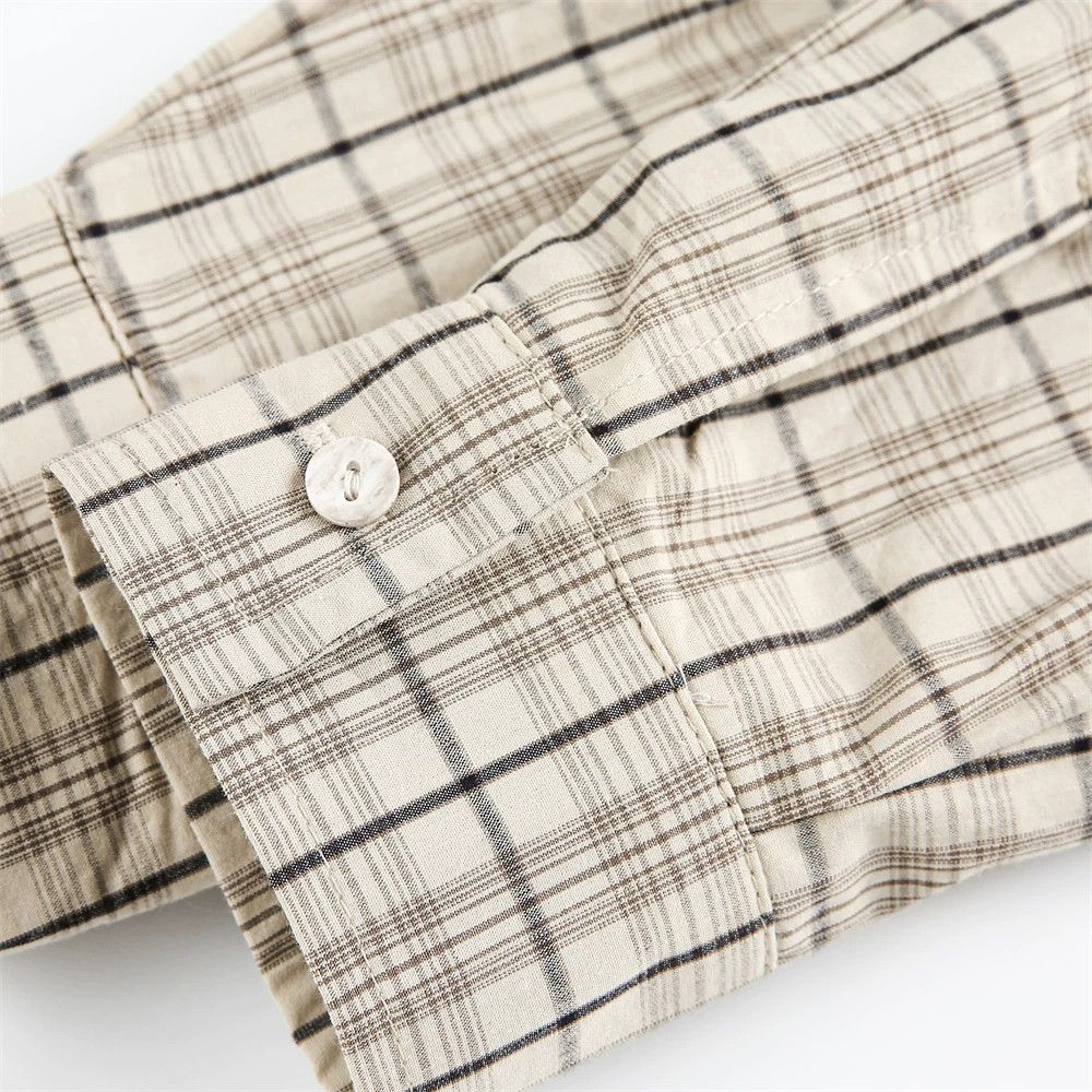 Vintage Men's retro graffiti loose plaid long-sleeved shirt Size US M / EU 48-50 / 2 - 4 Thumbnail
