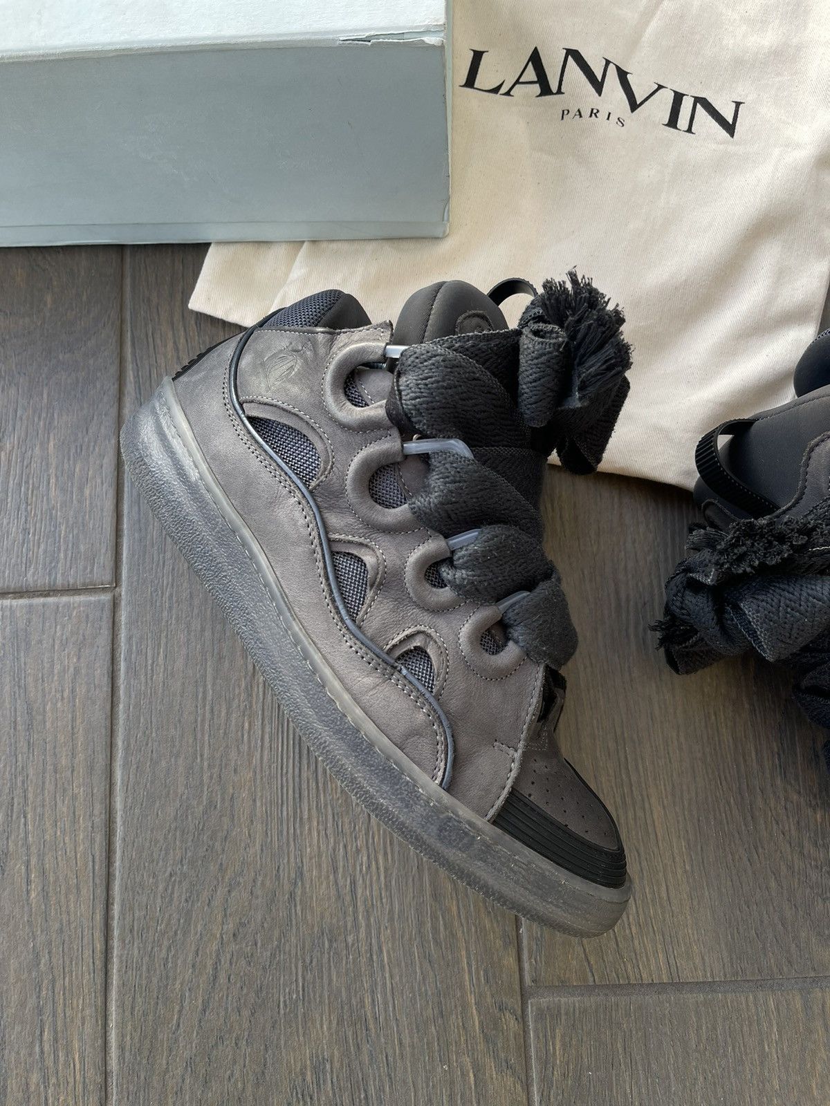 Lanvin Lanvin Curb Sneakers Grey Size US 9 / EU 42 - 6 Thumbnail