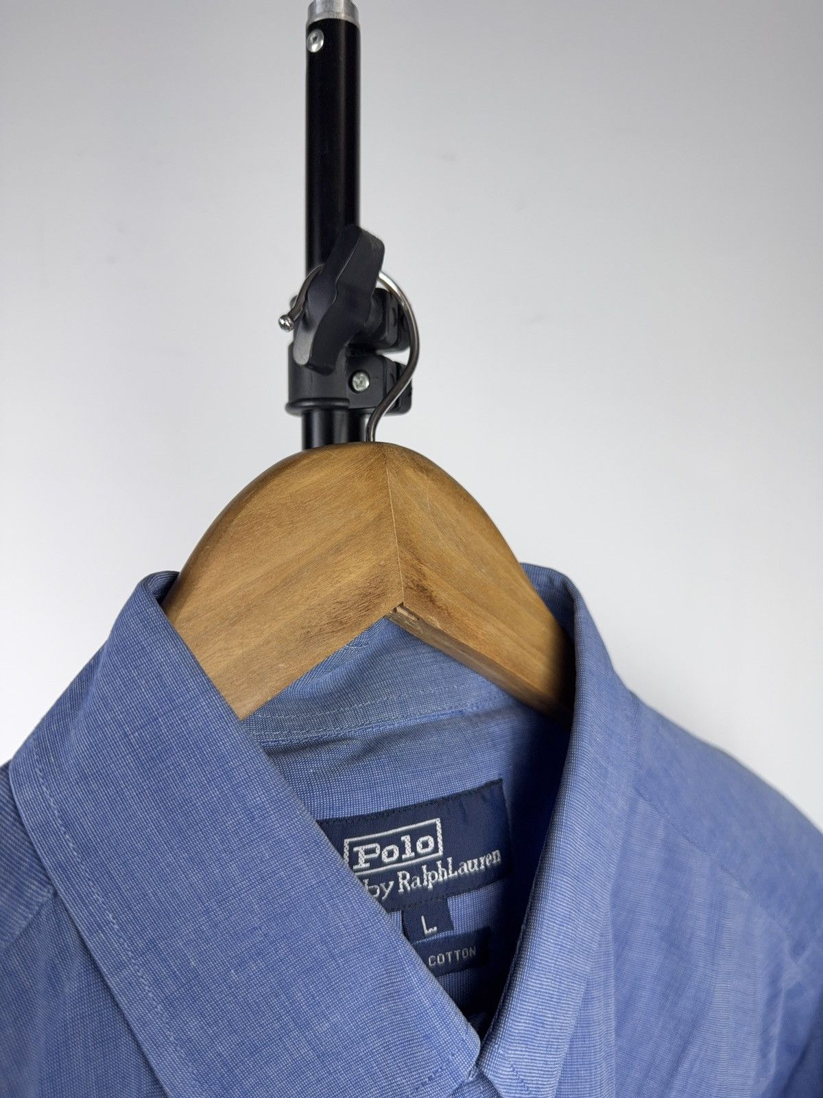 Polo Ralph Lauren 90s Vintage Polo Ralph Lauren Button Short Down Shirt Blue Size US L / EU 52-54 / 3 - 10 Thumbnail