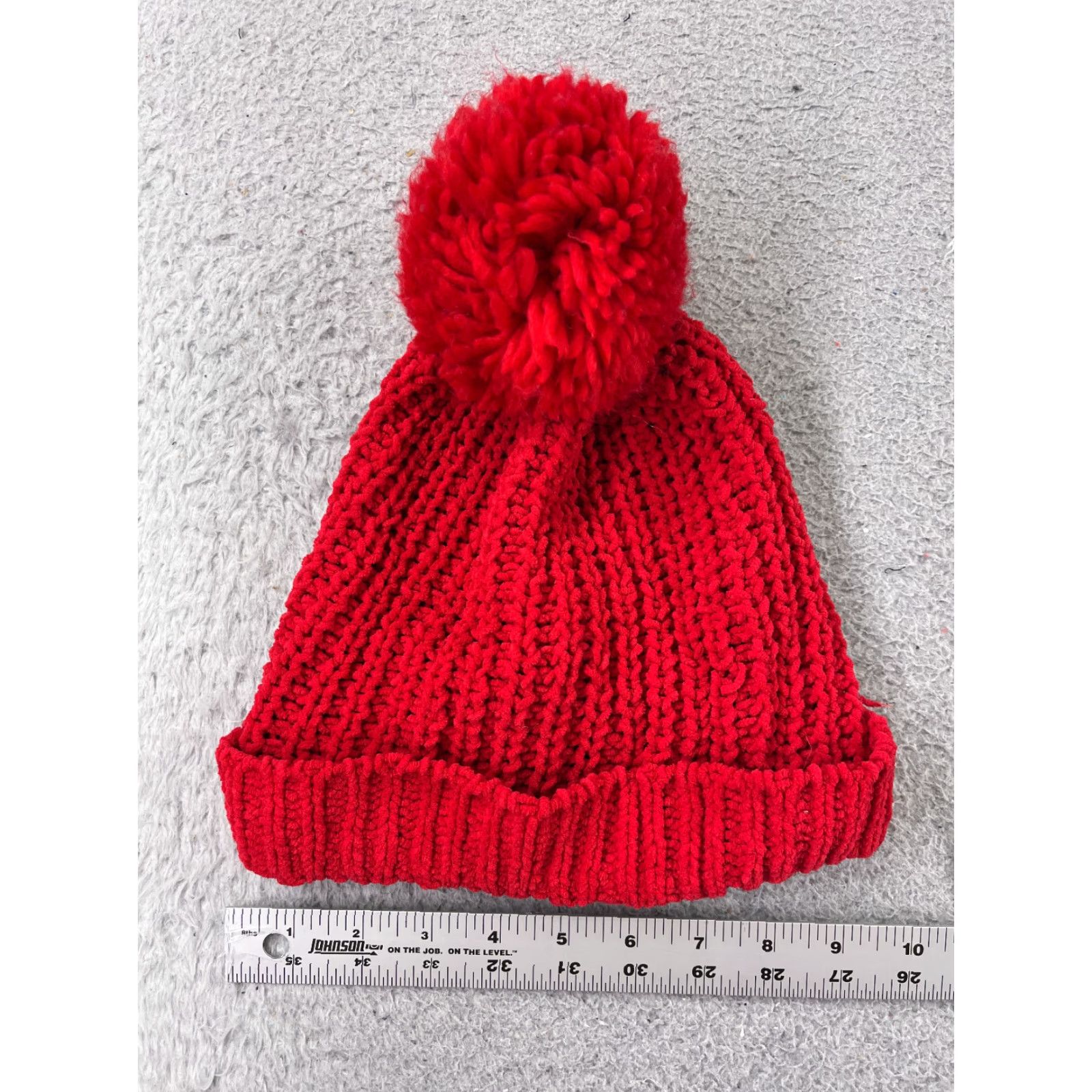 Abercrombie & Fitch VINTAGE Abercrombie & Fitch Beanie Toque Womens OS Red Knit Wool Poly Est 1892 NY Pom Size ONE SIZE - 4 Thumbnail