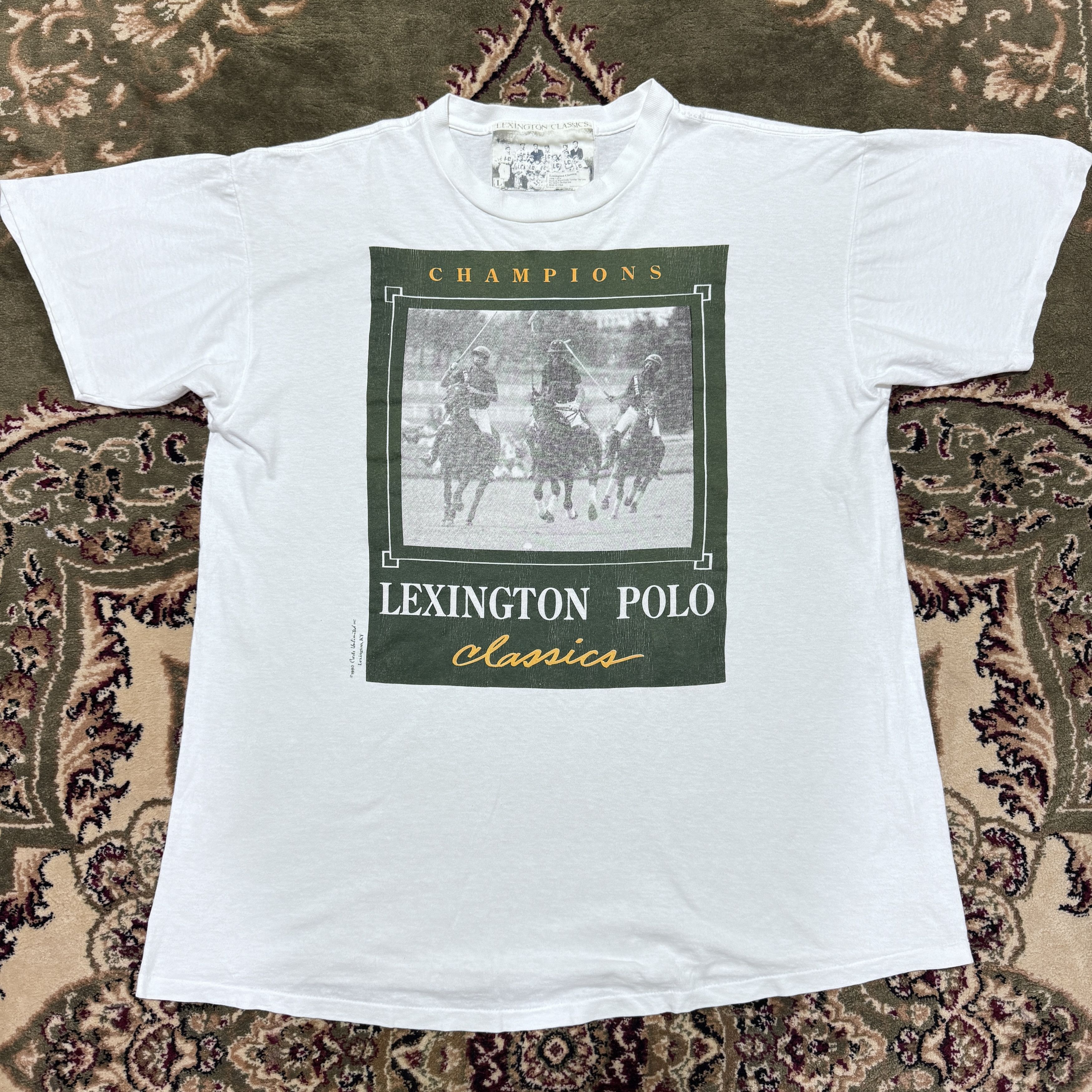 Vintage Vintage Lexington Polo Classic Photo T shirt Size US XL / EU 56 / 4 - 1 Thumbnail