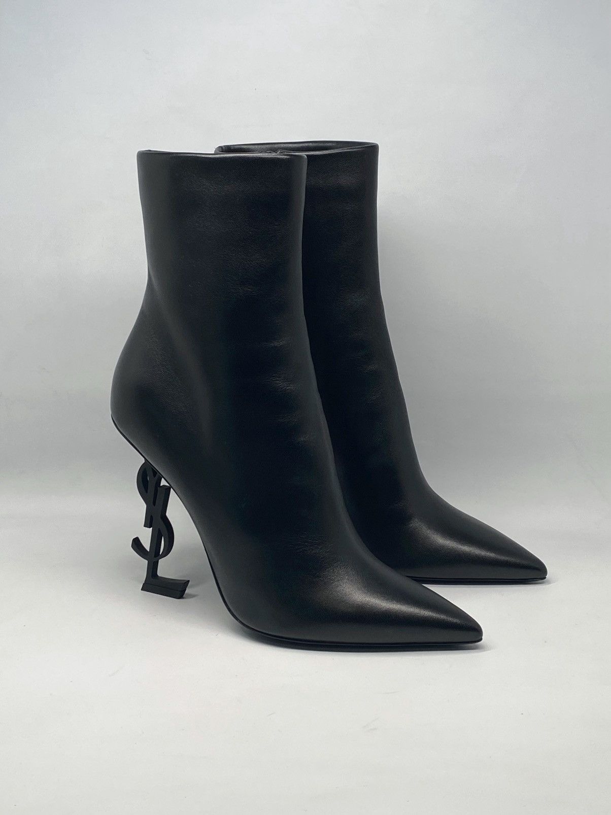Yves Saint Laurent Saint Laurent Opyum Logo Leather Booties size 39.5 Size US 9.5 / IT 39.5 - 3 Thumbnail