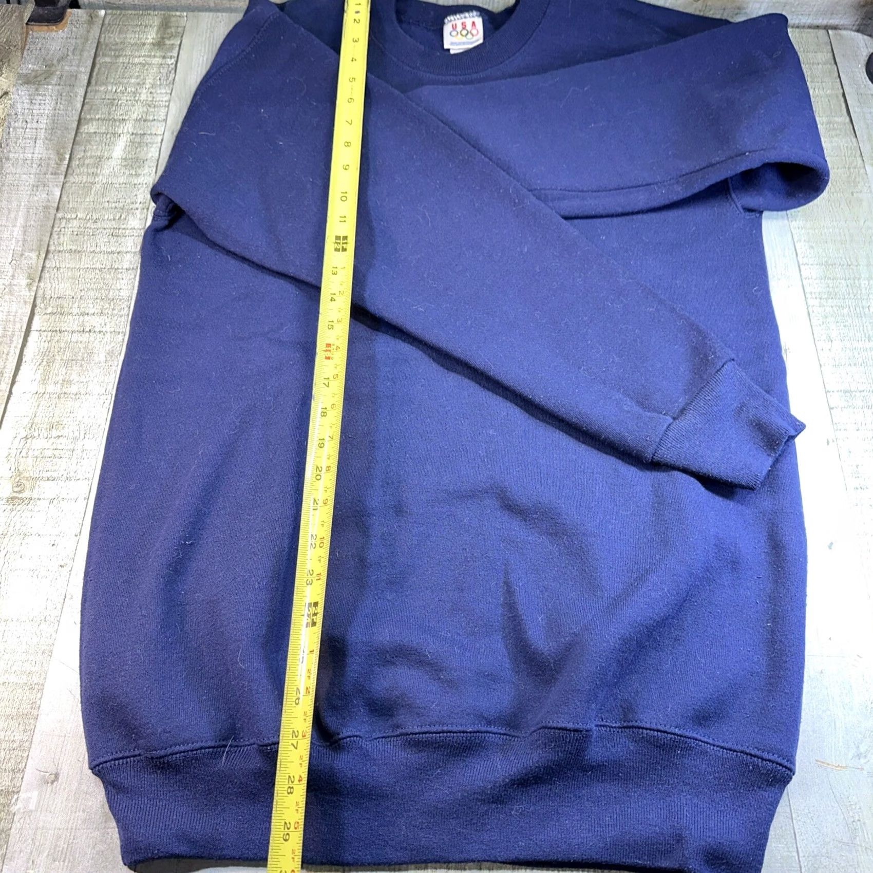 Vintage VINTAGE Usa Crewneck Sweatshirt Men Large L Embroidered USA Gray Navy Blank Pullover 90s / Nostalgia Men Size US L / EU 52-54 / 3 - 6 Thumbnail