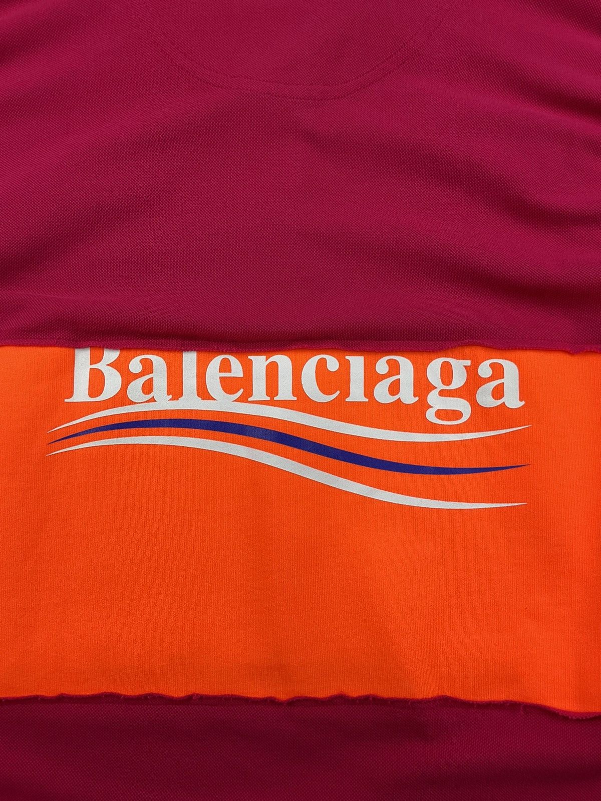 Balenciaga Balenciaga Patchwork Oversized Long Sleeve Polo Shirt Size US XS / EU 42 / 0 - 9 Thumbnail