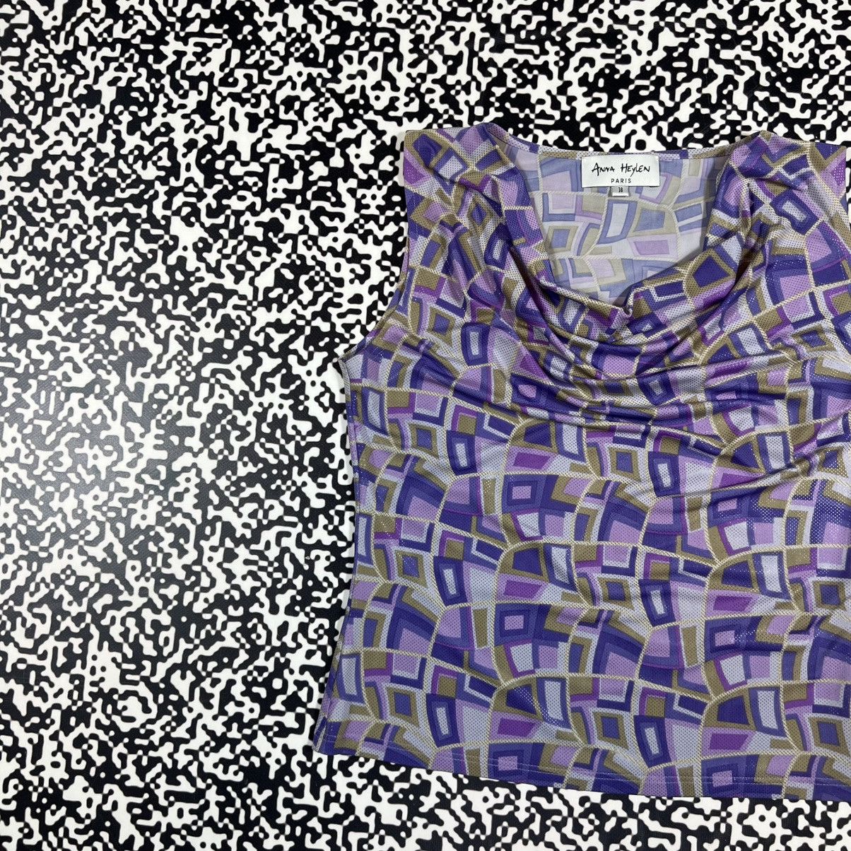 Japanese Brand Vintage Y2K Anna Heylen Paris Retro Abstract Style Tank Top Size M / US 6-8 / IT 42-44 - 4 Thumbnail