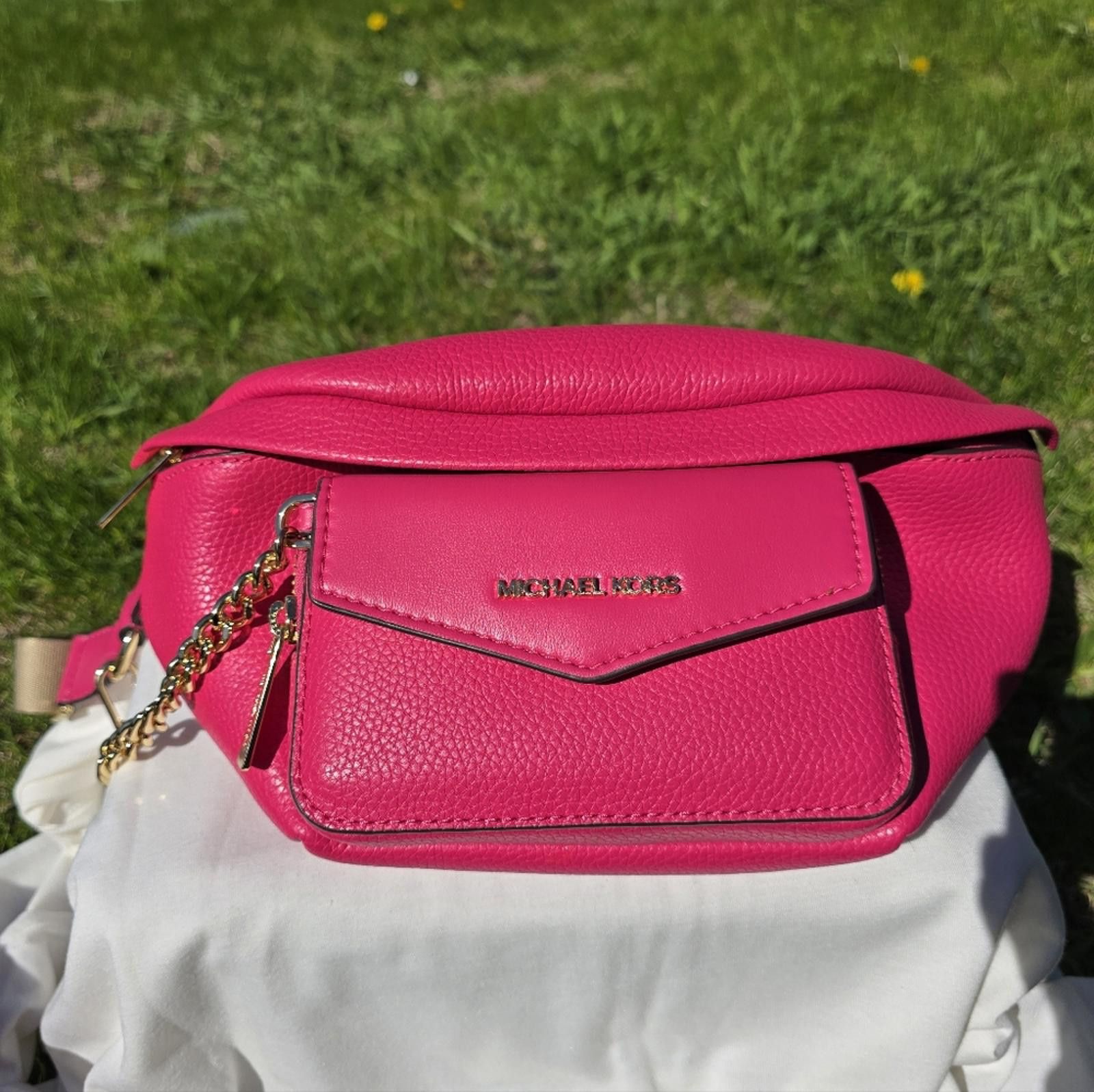 Michael Kors Michael Kors Pink Maisie Large Pebbled 2-in-1 Sling Pack Size ONE SIZE - 1 Thumbnail