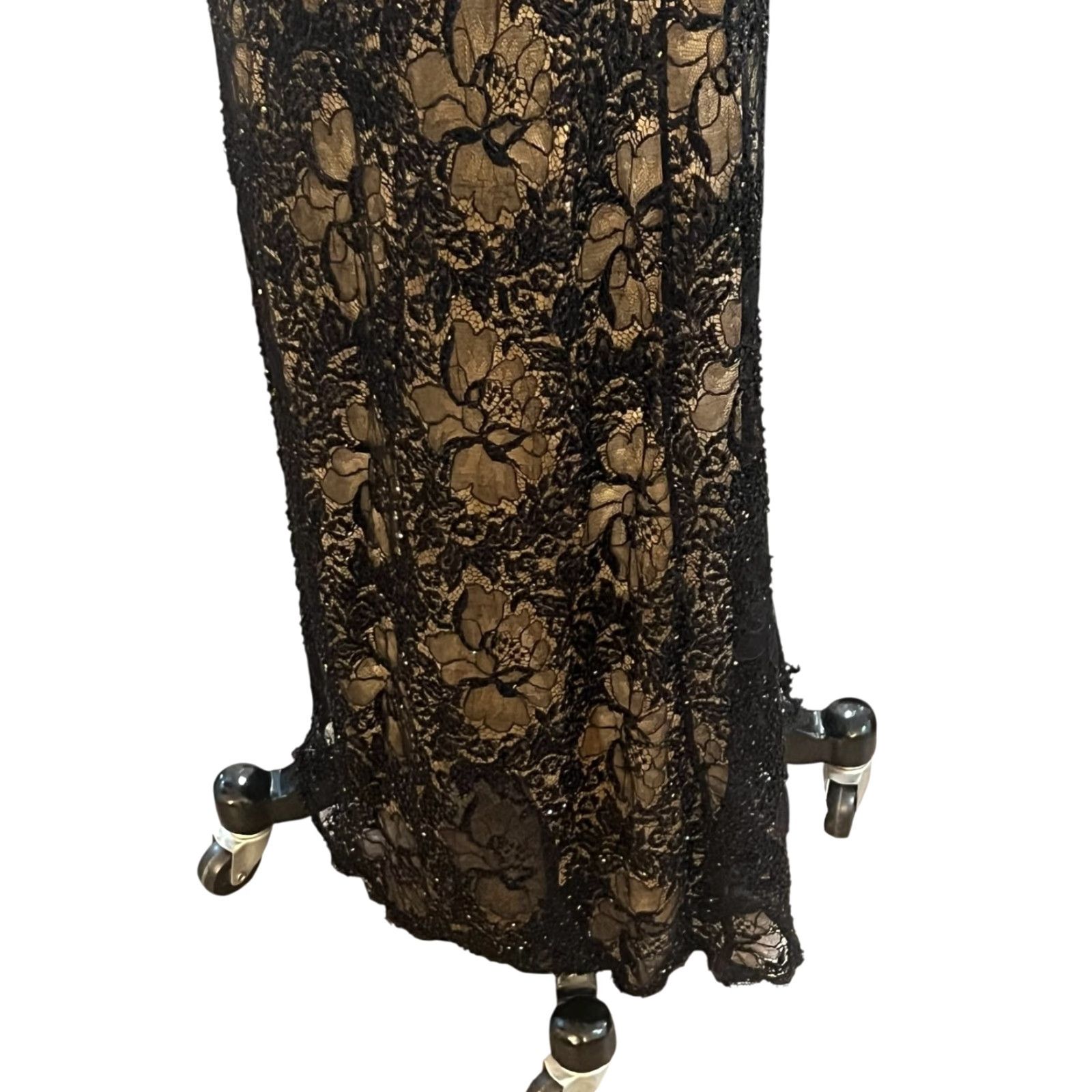 black and gold dresses formal Gold-Trimmed Long Black Prom Dress: Ladivine CM358 Black Gold / 2