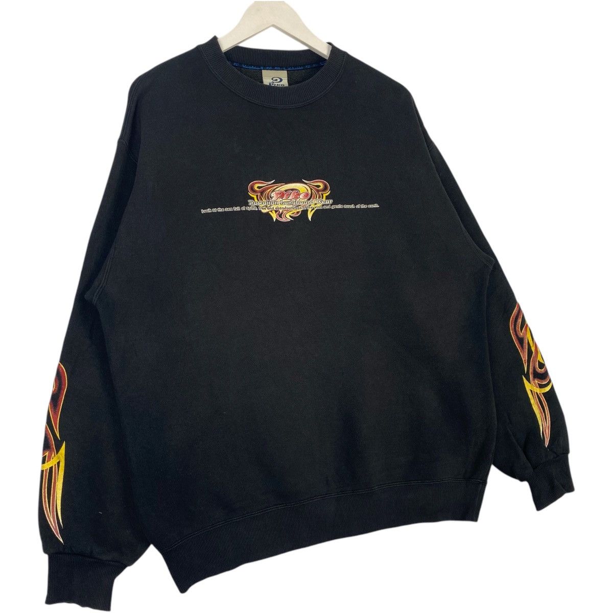 Vintage Vintage Piko Hawaiian Crewneck Sweatshirt Black Size L Size US L / EU 52-54 / 3 - 3 Thumbnail