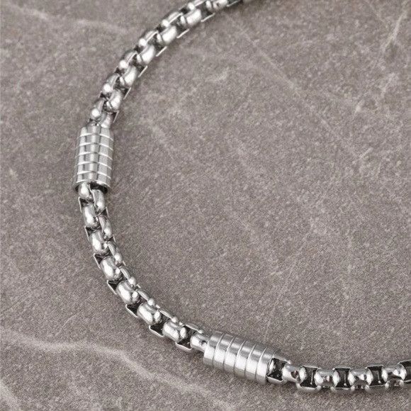 Other Men Simple Style Stainless Steel Link Chain Bracelet Size ONE SIZE - 2 Thumbnail