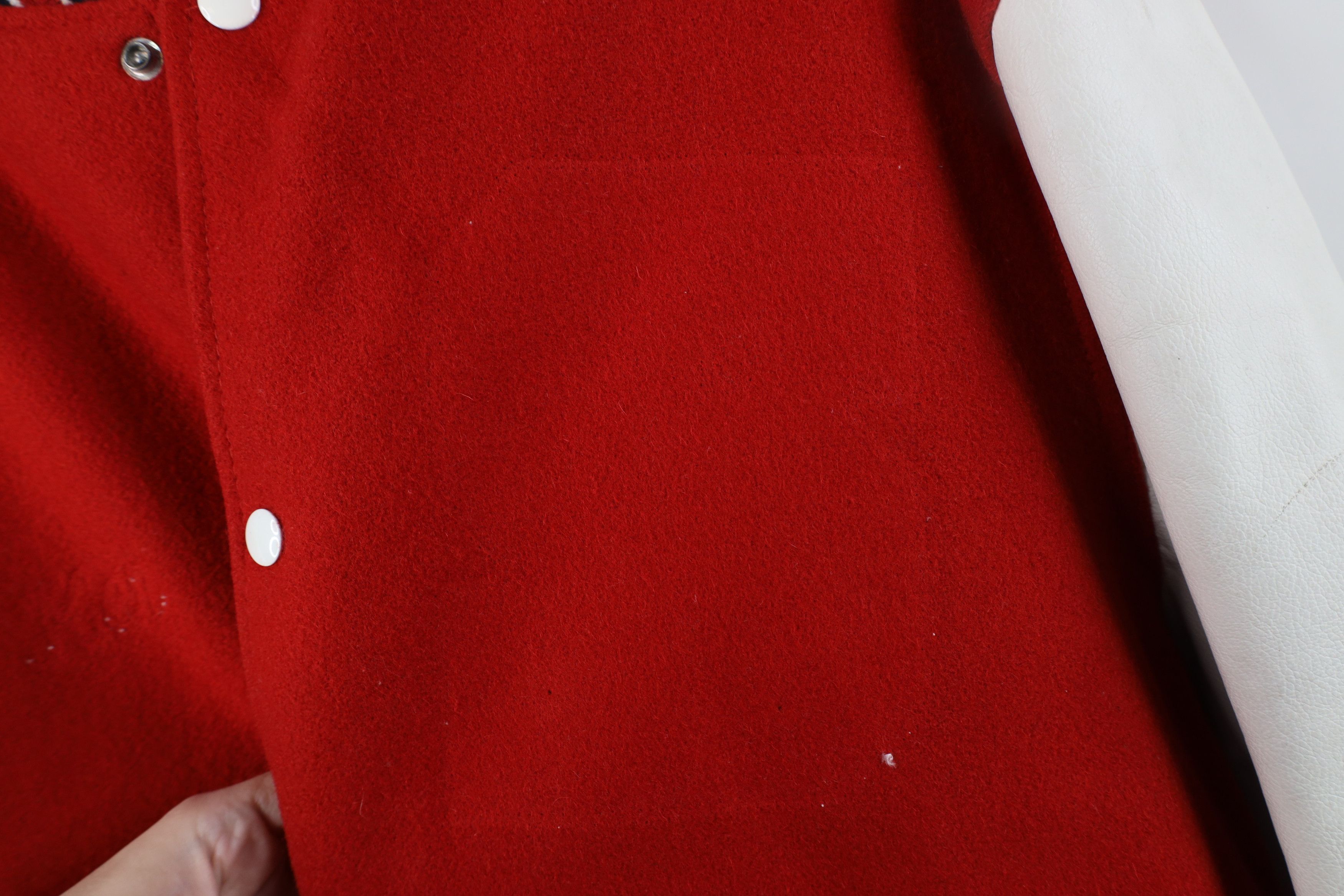 Vintage Vintage 90s Streetwear Long Varsity Letterman Jacket Red USA Size US XL / EU 56 / 4 - 4 Thumbnail