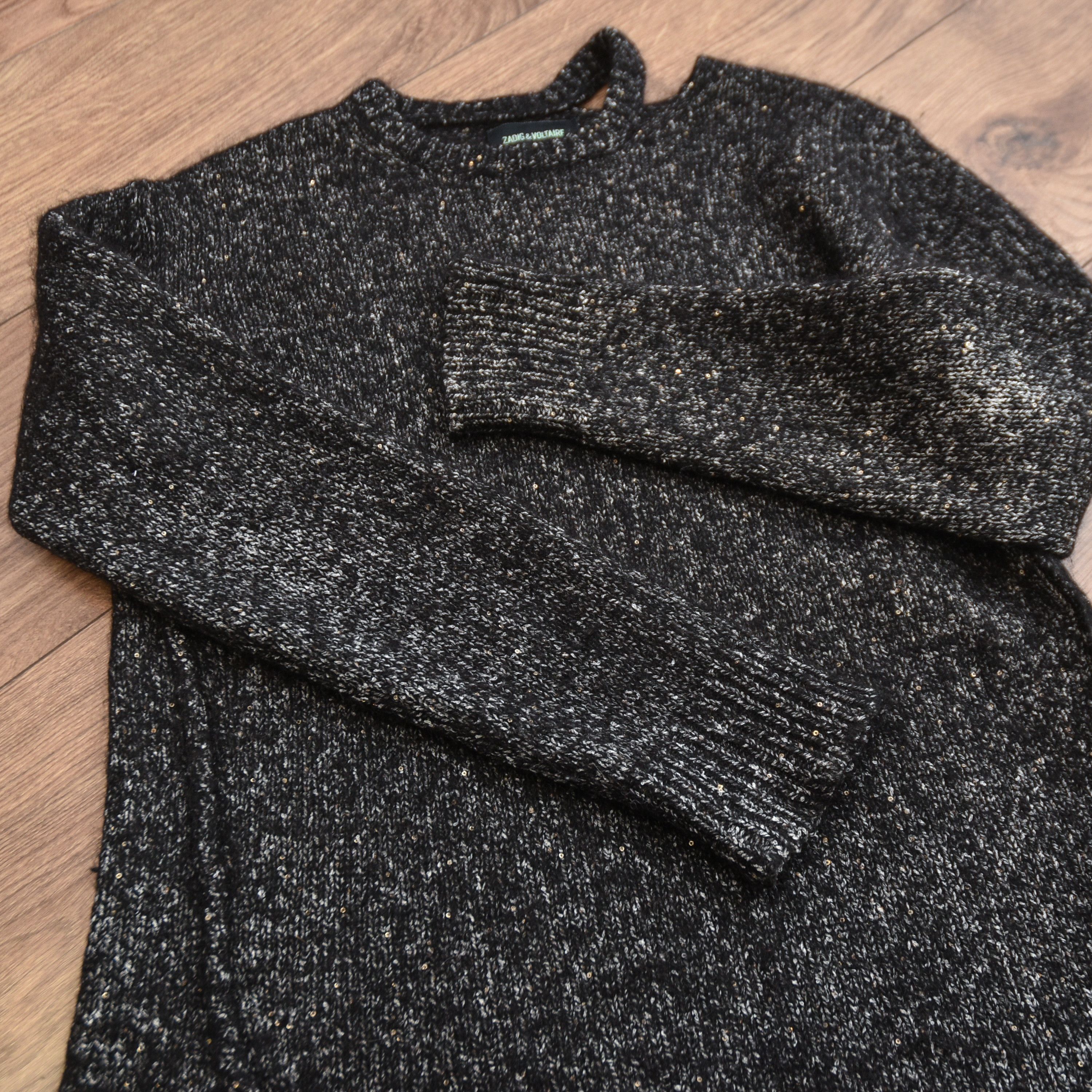 Zadig & Voltaire ZADIG VOLTAIRE Katy Bse Alpaca Silk Knit Sweater Sequin sz L Size L / US 10 / IT 46 - 8 Thumbnail