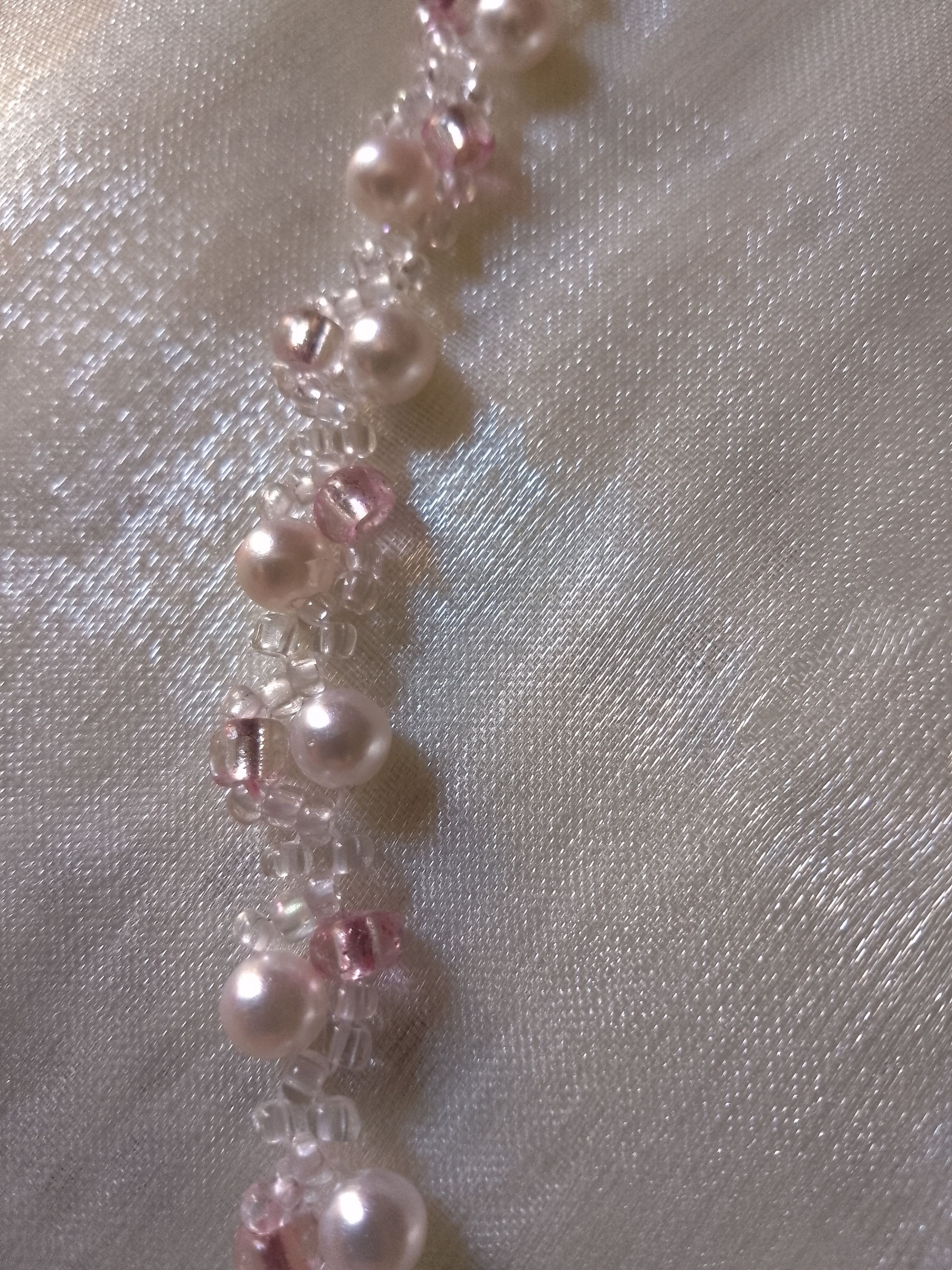 Handmade Necklace Pendant Triangle Beaded Pearl Elegant High Quality Size ONE SIZE - 5 Thumbnail