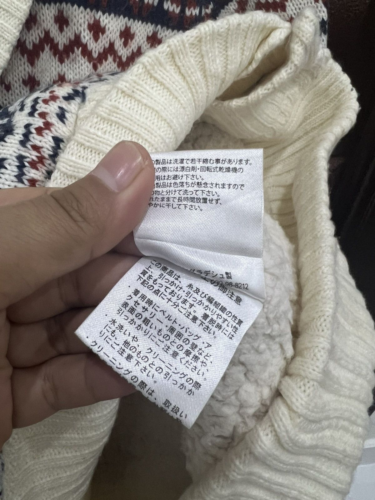 Japanese Brand COLZA Fair Isle Nordic Snowflake Button Up Sweater with Hood Size US M / EU 48-50 / 2 - 9 Thumbnail