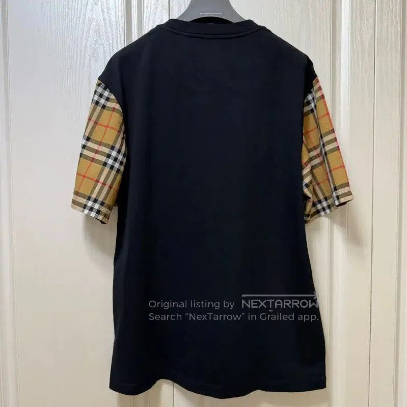 Burberry Burberry Black Cotton Checked Short Sleeve T-Shirt. Size S / US 4 / IT 40 - 2 Thumbnail