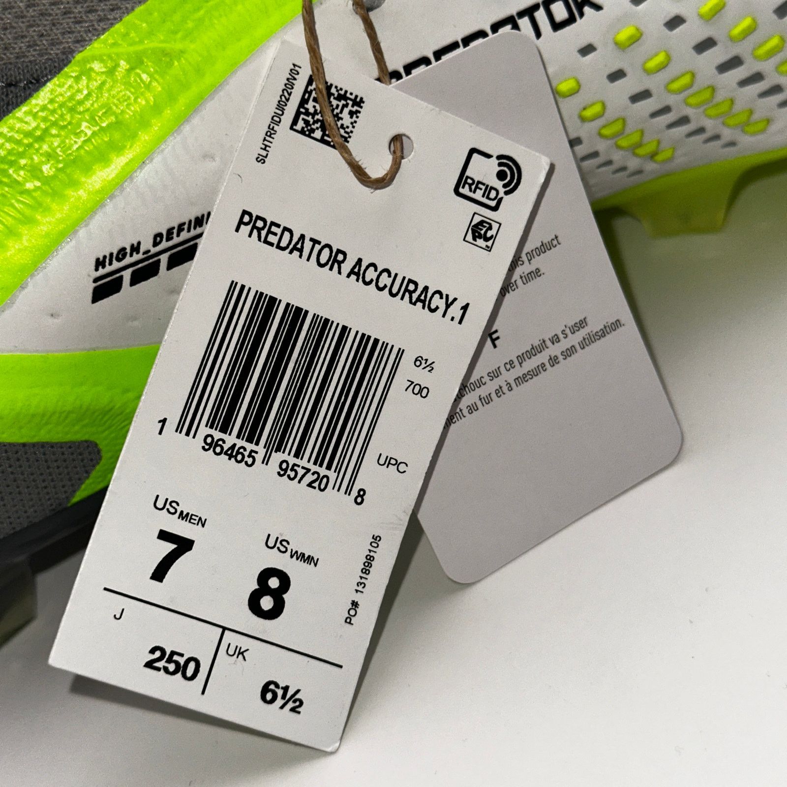 Adidas Adidas Predator Accuracy .1 Men sz 7 Soccer Cleats White Grn Size US 7 / EU 40 - 10 Thumbnail