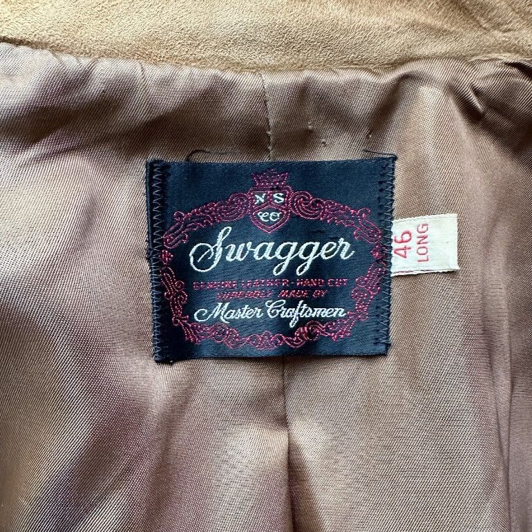Swagger VINTAGE 70s SWAGGER GENUINE SUEDE LEATHER BLAZER JACKET 46L Size 46L - 6 Thumbnail