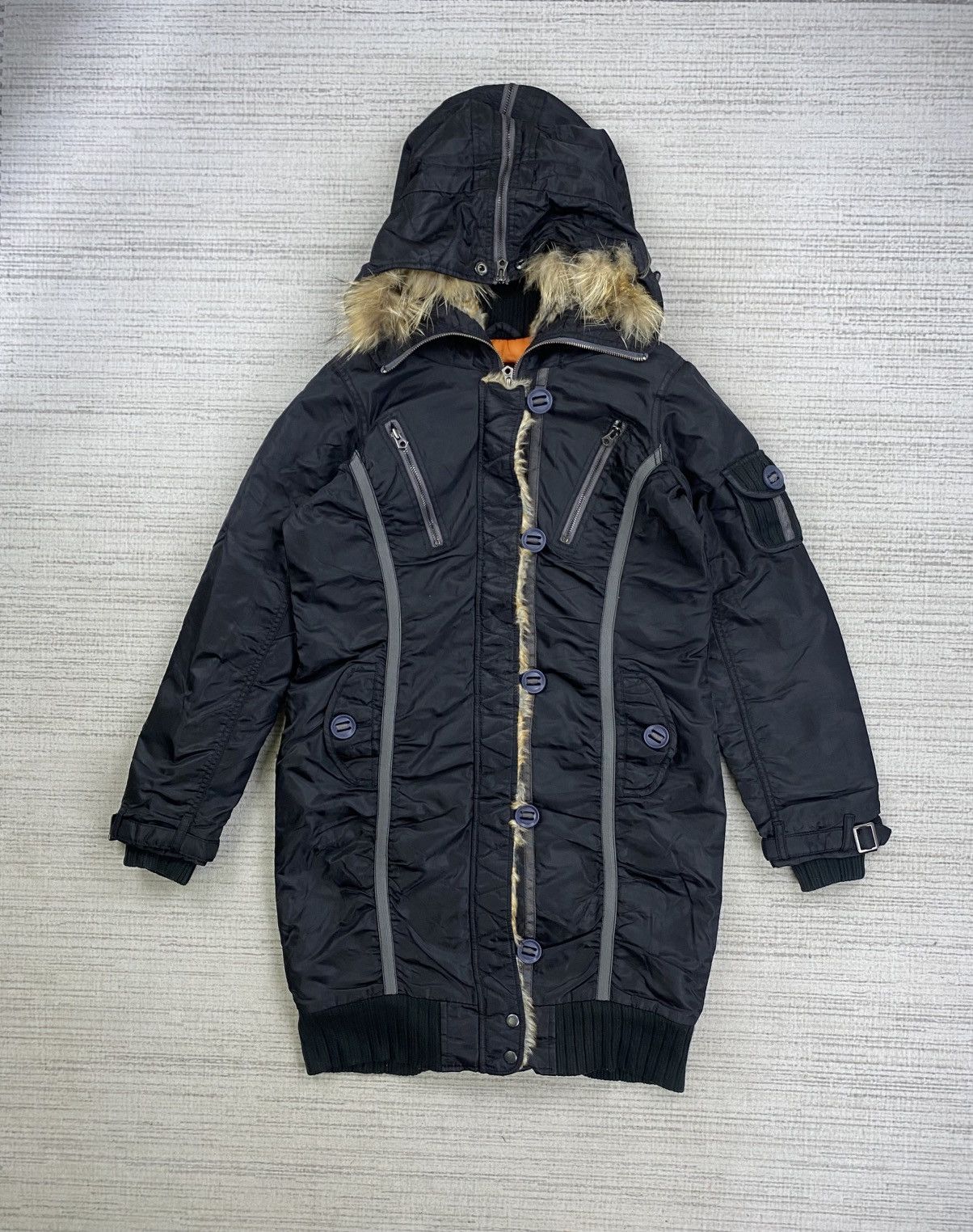 Avirex Vintage Avirex Air Station Faux Fur Hoodie Long Jacket Size US M / EU 48-50 / 2 - 4 Thumbnail