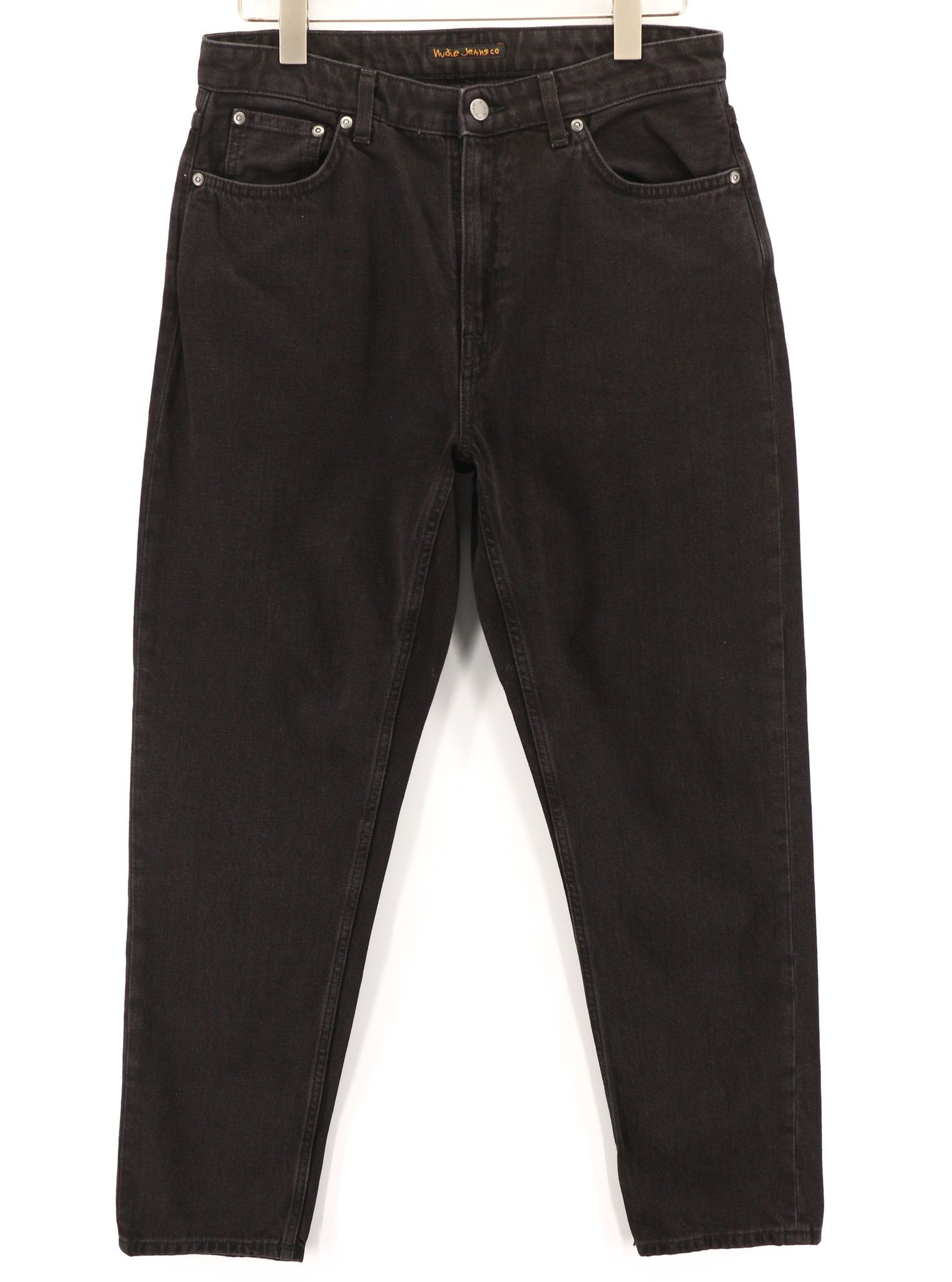 Nudie Jeans BREEZY BRITT W32/L30 Black Worn Zip Logo Cotton Jeans 80666 Size US 32 / EU 48 - 1 Thumbnail