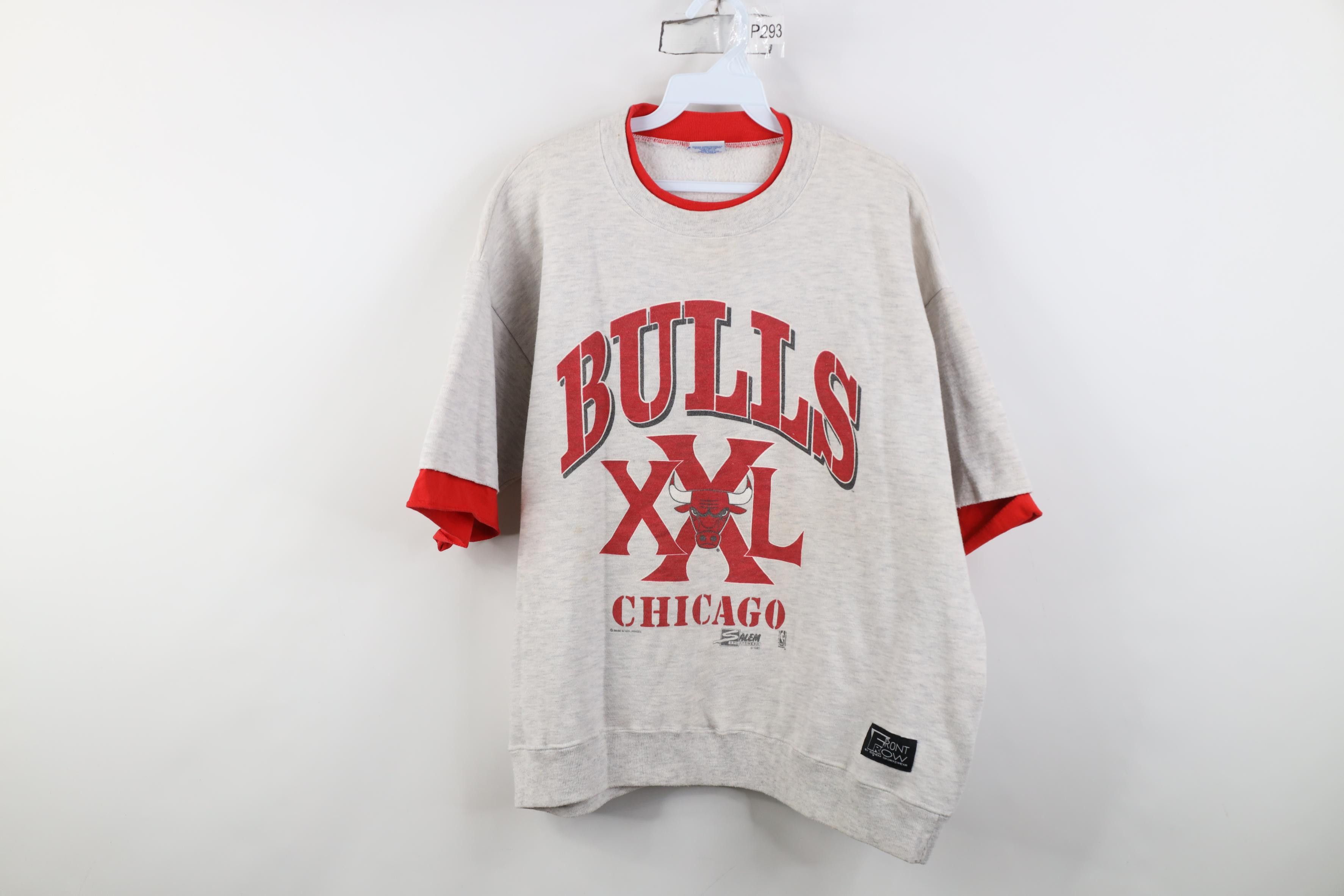 Vintage Vintage 90s Basketball Short Sleeve Sweatshirt Gray USA Size US L / EU 52-54 / 3 - 1 Thumbnail