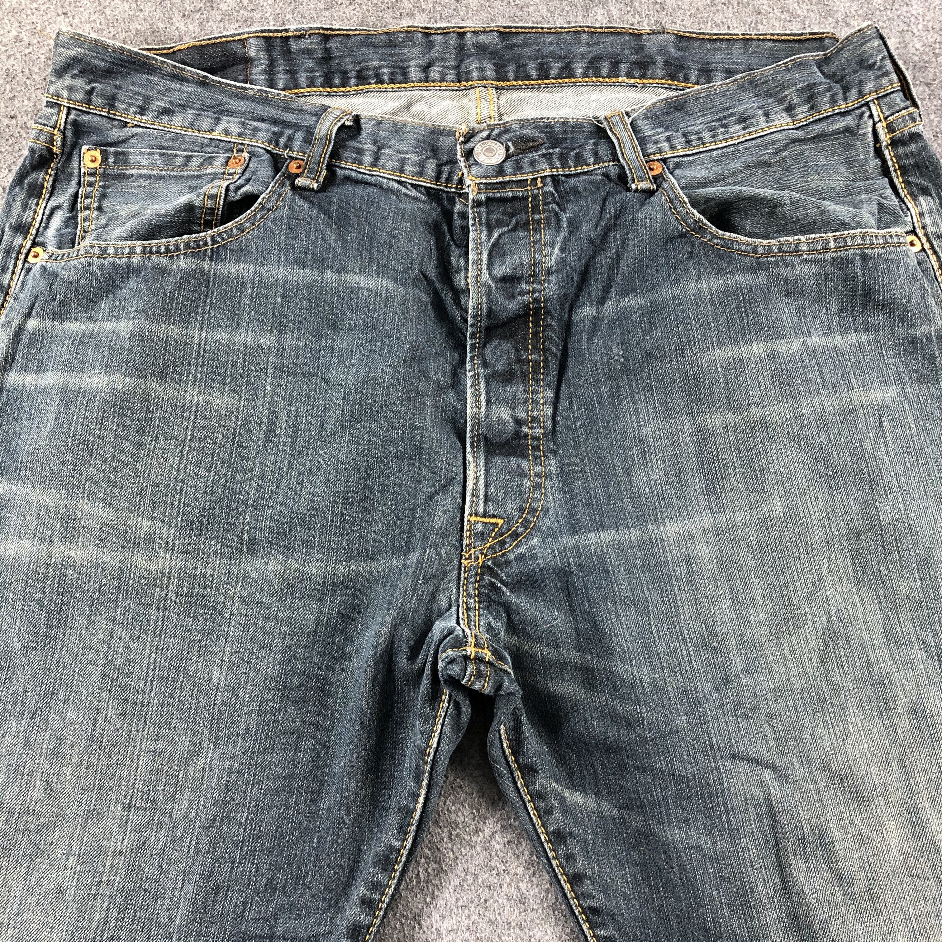 Levi's Vintage Blue Wash Levis 501 Jeans-J2353 Size US 36 / EU 52 - 3 Thumbnail