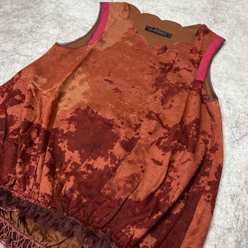 Undercover UNDERCOVER size 2 Red smudged lantern vest 2505-Nextarrow Size M / US 6-8 / IT 42-44 - 3 Thumbnail