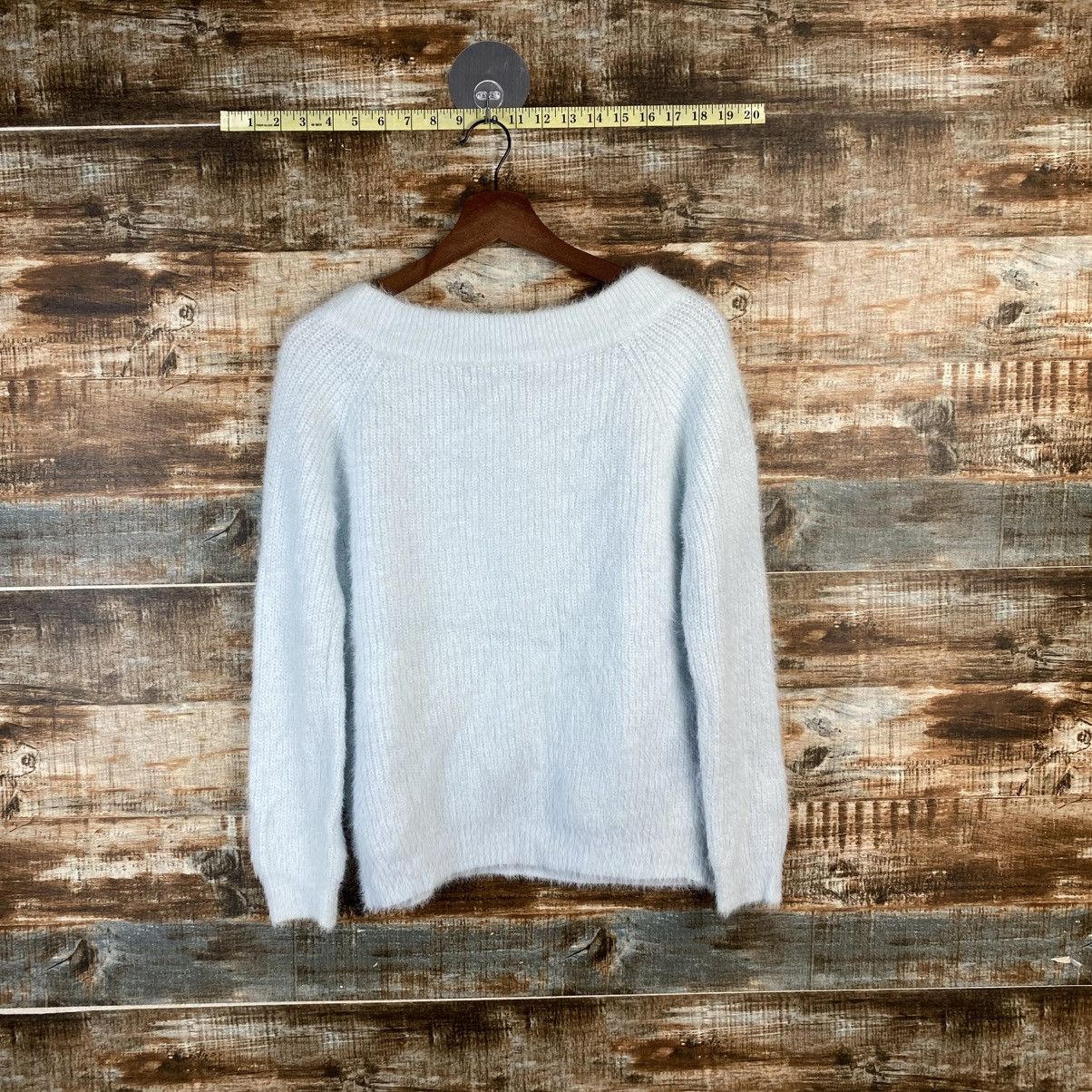 Homespun Knitwear DL Ingni Blue fur shaggy mohair Knitwear #C1042 Size S / US 4 / IT 40 - 12 Thumbnail