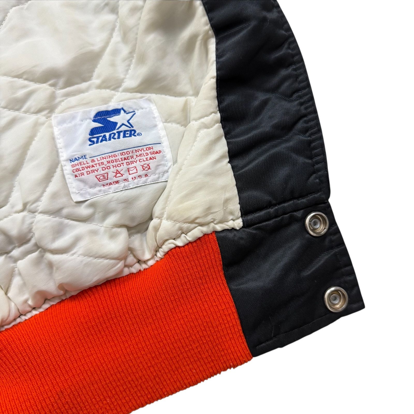 NHL VTG 90s PHILADELPHIA FLYERS STARTER SATIN JACKET BOMBER Size US XL / EU 56 / 4 - 8 Thumbnail