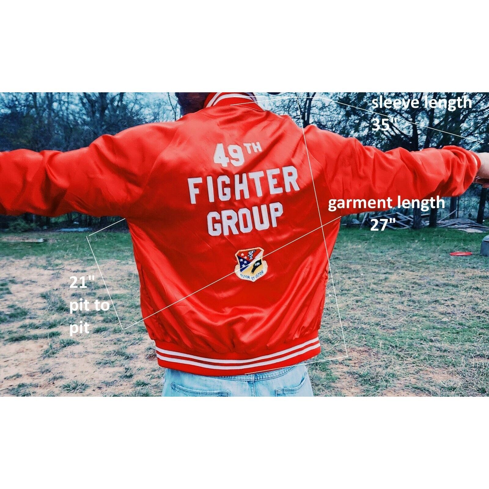 Vintage Vintage WWII 49th Fighter Jacket Stealth P40 Iron Knights Size US M / EU 48-50 / 2 - 5 Thumbnail