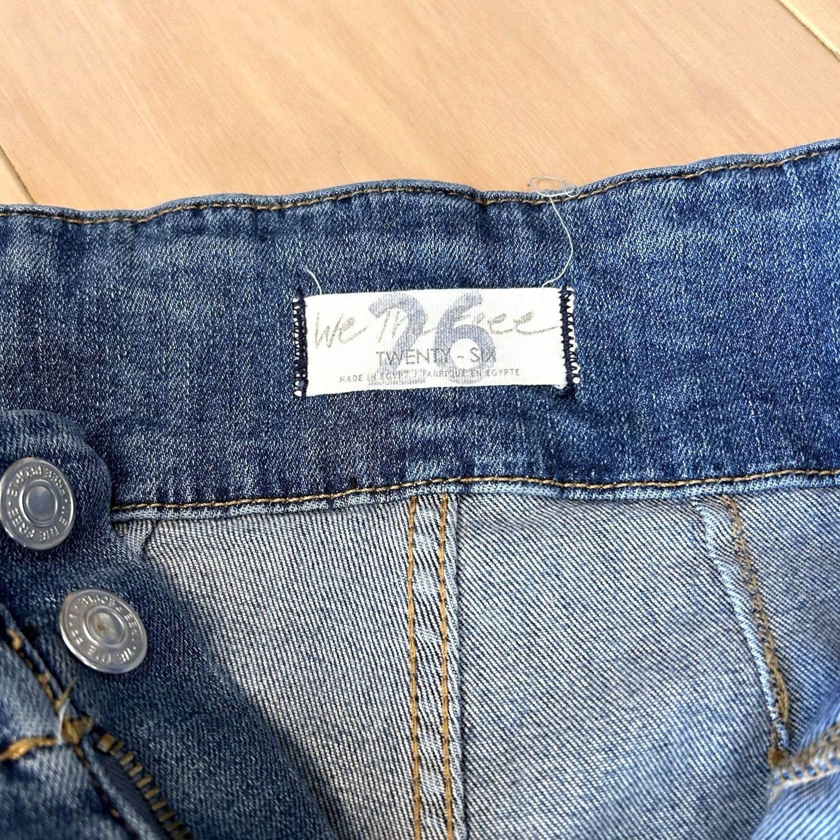 Free People Free People x We The Free Jayde Flare Denim Blue Jeans Women’s 26 Regular 5-Pocket Rise 11.5 Inseam 32 Inseam Java? Size 26" / US 2 / IT 38 - 5 Thumbnail