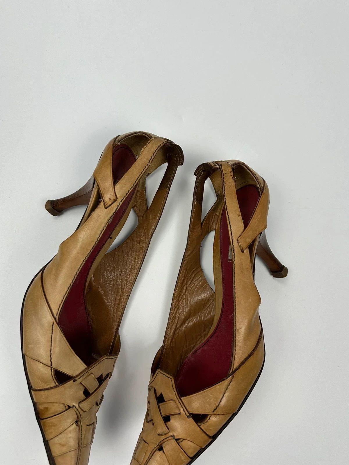 Prada Prada Milano Beige Leather Pumps Heels Pointy Toe Size US 6 / IT 36 - 3 Thumbnail
