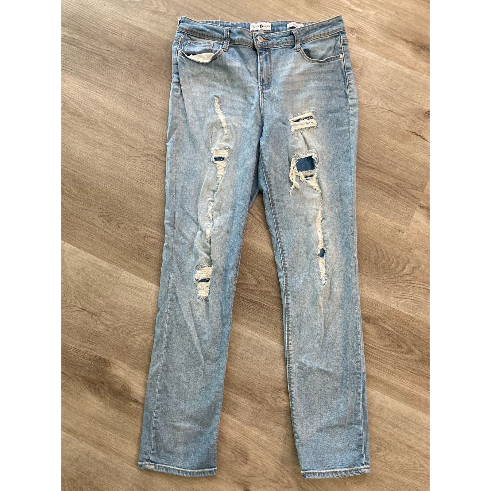 Other Black Daisy Kate Women's Distressed Ripped Size 13 Size 32" / US 10 / IT 46 - 4 Thumbnail