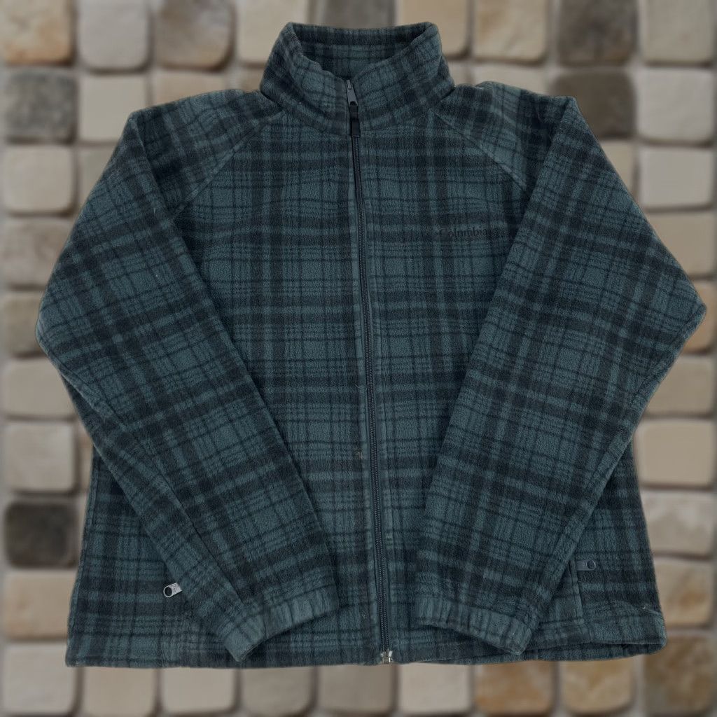 Vintage VINTAGE Columbia Jacket Womens XL Green Plaid Fleece Full Zip Skiing Hiking Size XL / US 12-14 / IT 48-50 - 1 Thumbnail