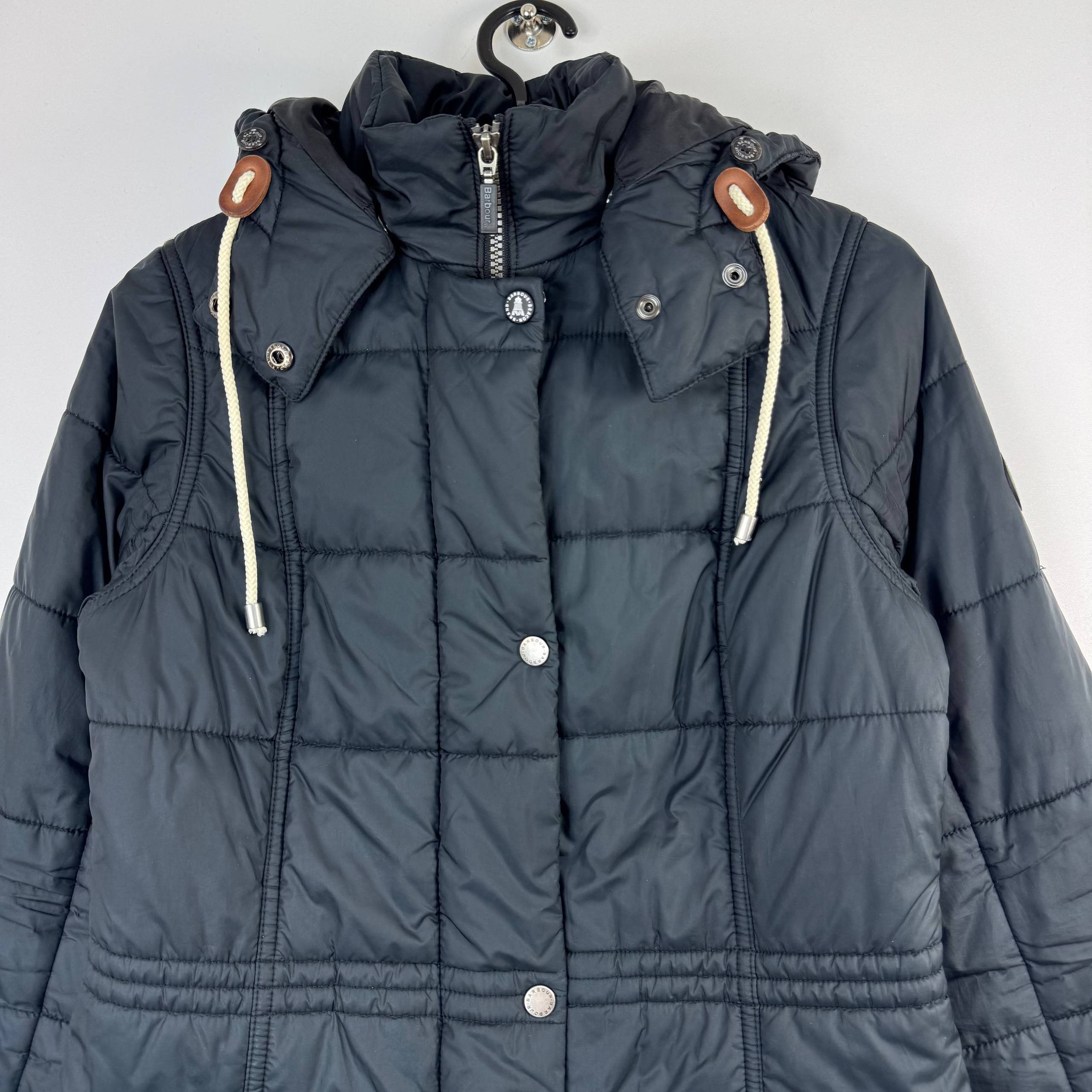 Barbour Barbour Beacon Quilted Hooded Coat Navy Womens Size S Size S / US 4 / IT 40 - 2 Thumbnail