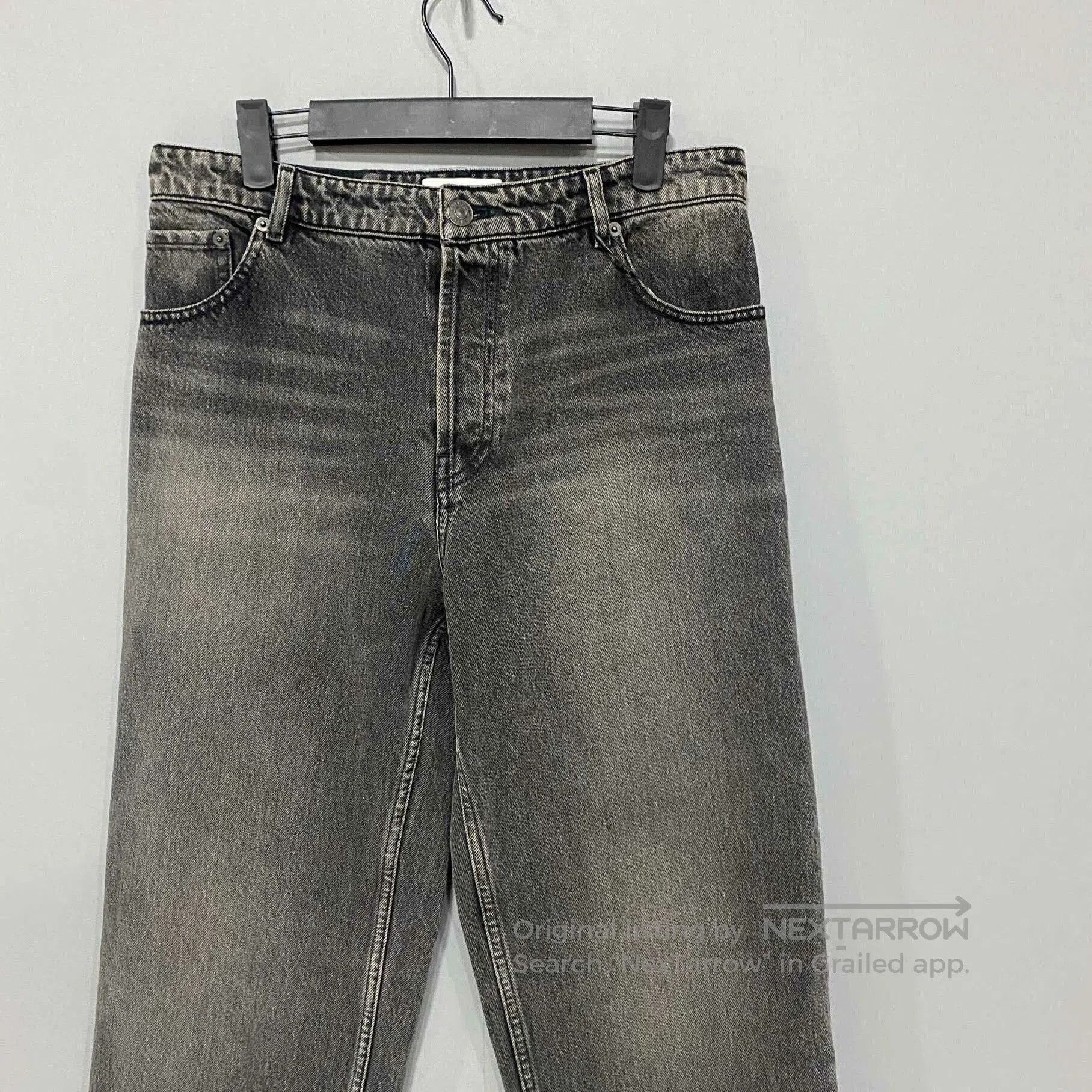 Balenciaga Balenciaga Gray Distressed Logo Jeans. Size 27" / US 4 / IT 40 - 2 Thumbnail