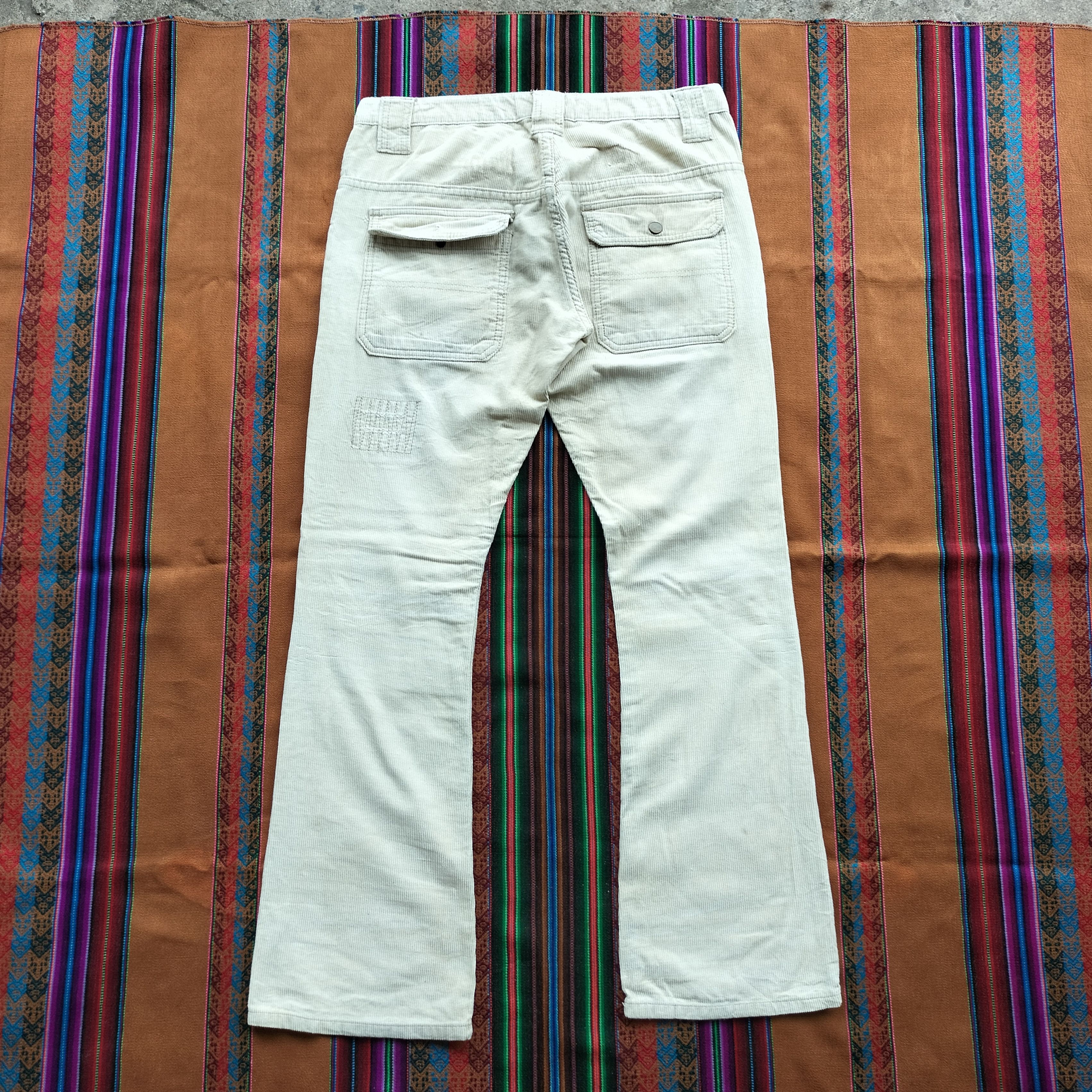 Hysteric Glamour Vintage Made in Heaven patchwork flare corduroy pants Size US 33 - 2 Thumbnail