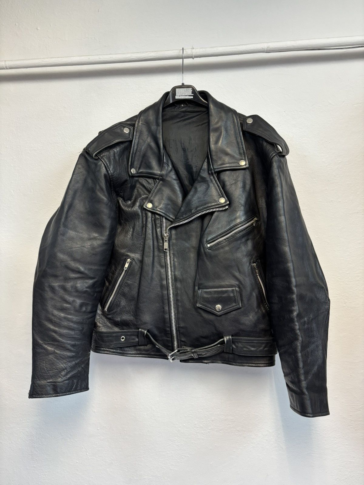 Genuine Leather × Vintage Vintage Ramones Jacket Leather Genuine Rock Metal Punk Rare Size US L / EU 52-54 / 3 - 1 Thumbnail