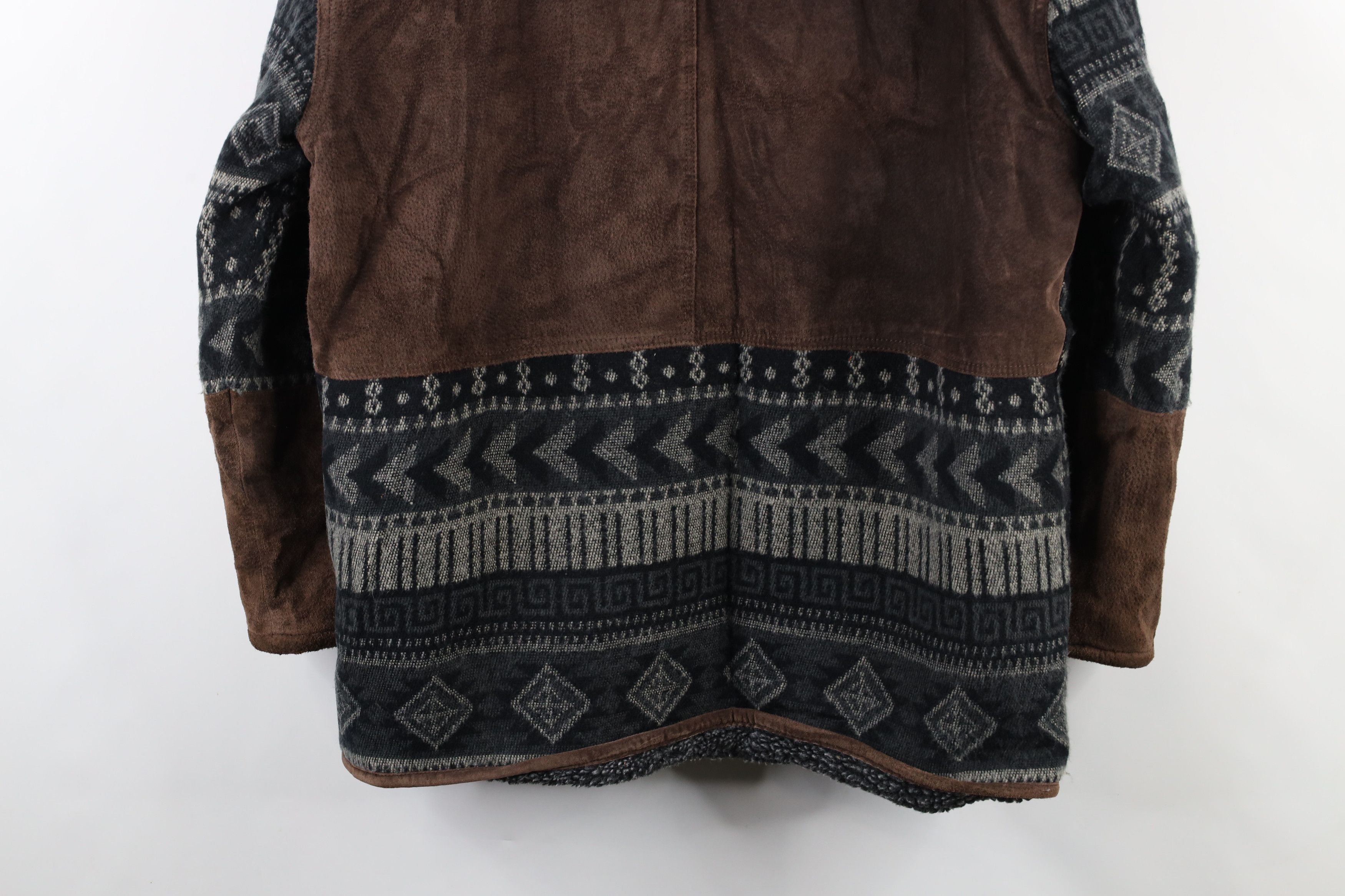 Vintage Vintage 90s Streetwear Suede Leather Southwestern Jacket Size US S / EU 44-46 / 1 - 17 Thumbnail