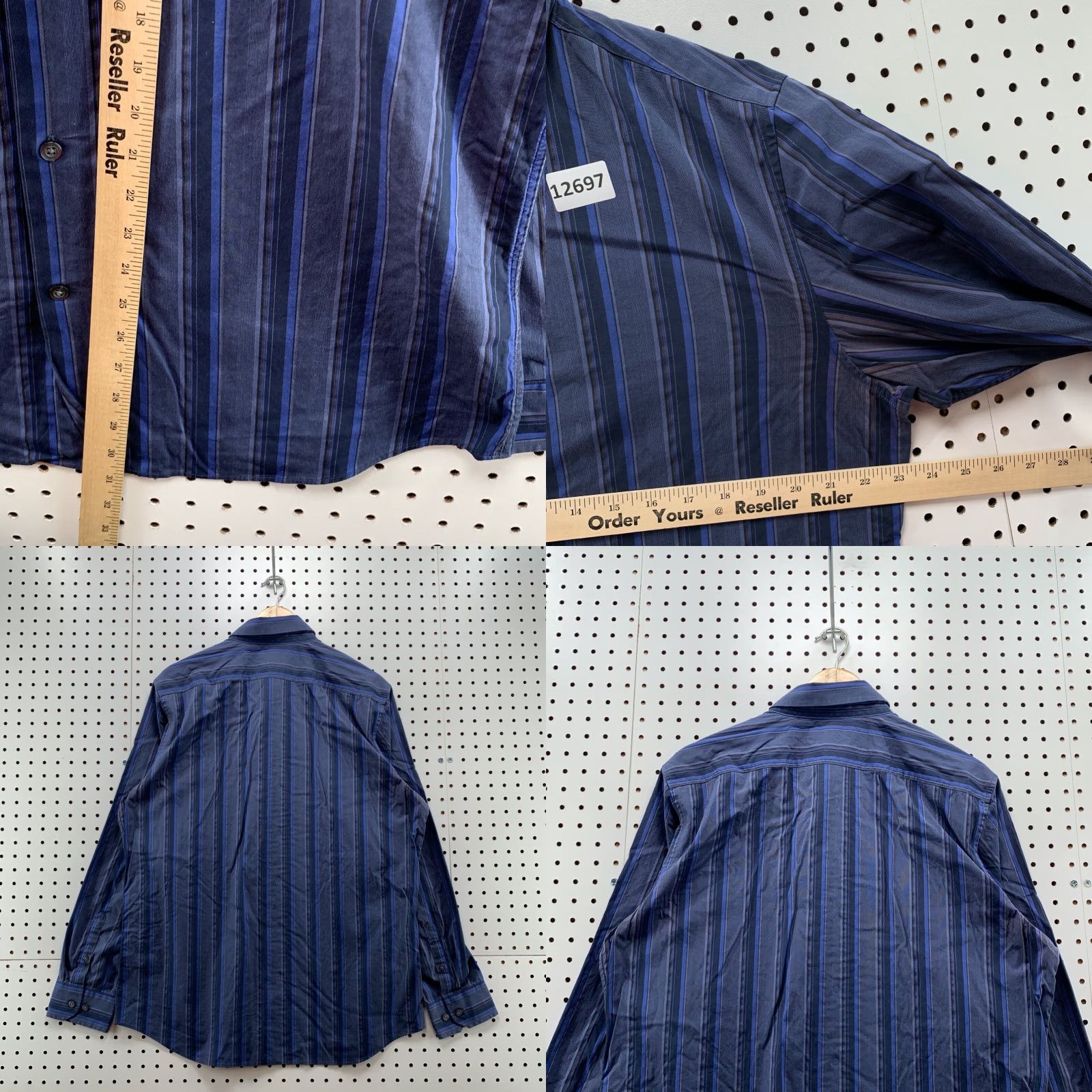 Banana Republic Banana Republic Button-Up Shirt Mens M Long Sleeve Blue Striped Casual Business Shirt Size US L / EU 52-54 / 3 - 9 Thumbnail