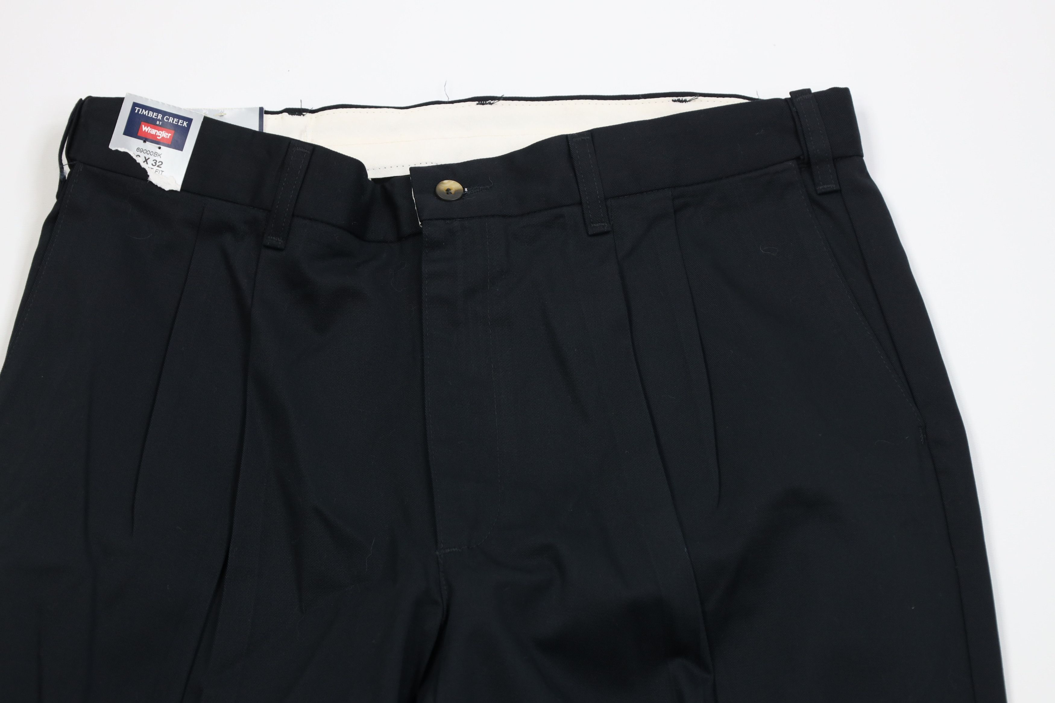 Wrangler Deadstock Vintage Y2K Wrangler Wide Leg Chino Pants Black Size US 36 / EU 52 - 2 Thumbnail
